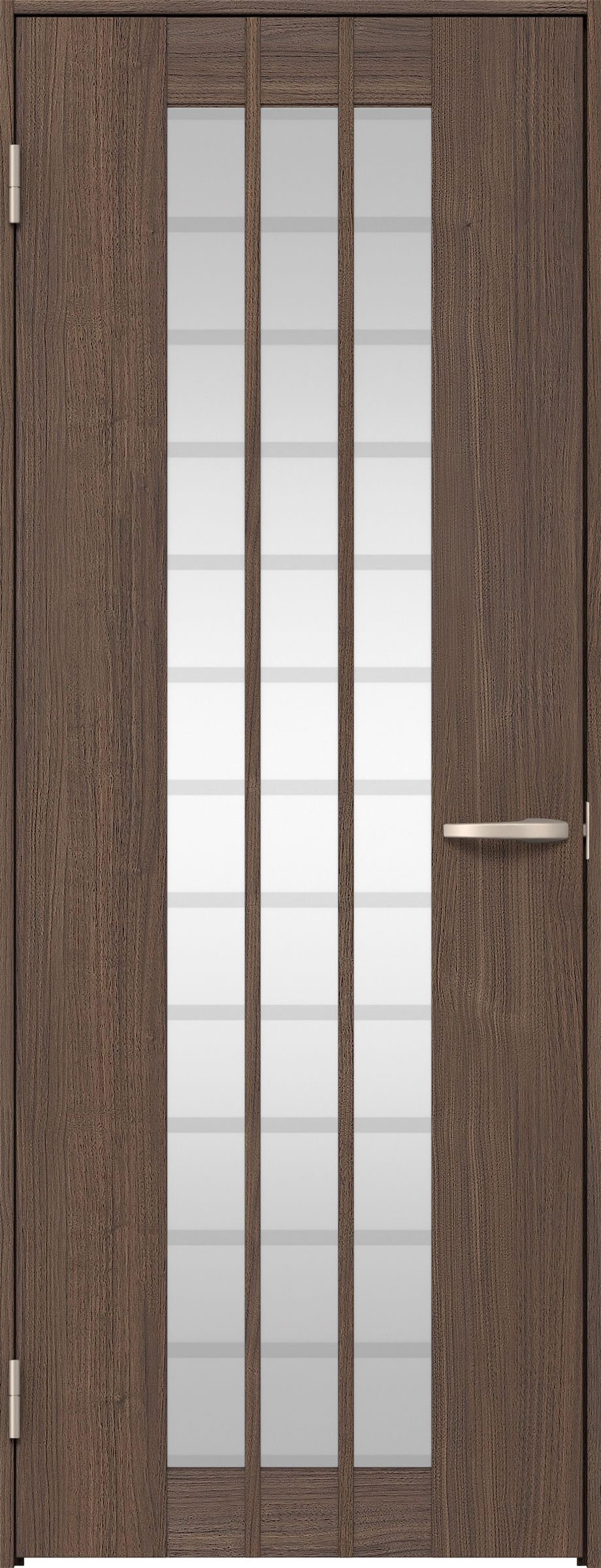 リビングドア　イエリア　片開きドア　扉セット　４Ｓデザイン　７５５幅　２０００高　〈ダルブラウン柄〉　左開き　空錠　Ｎスタンダード丁番