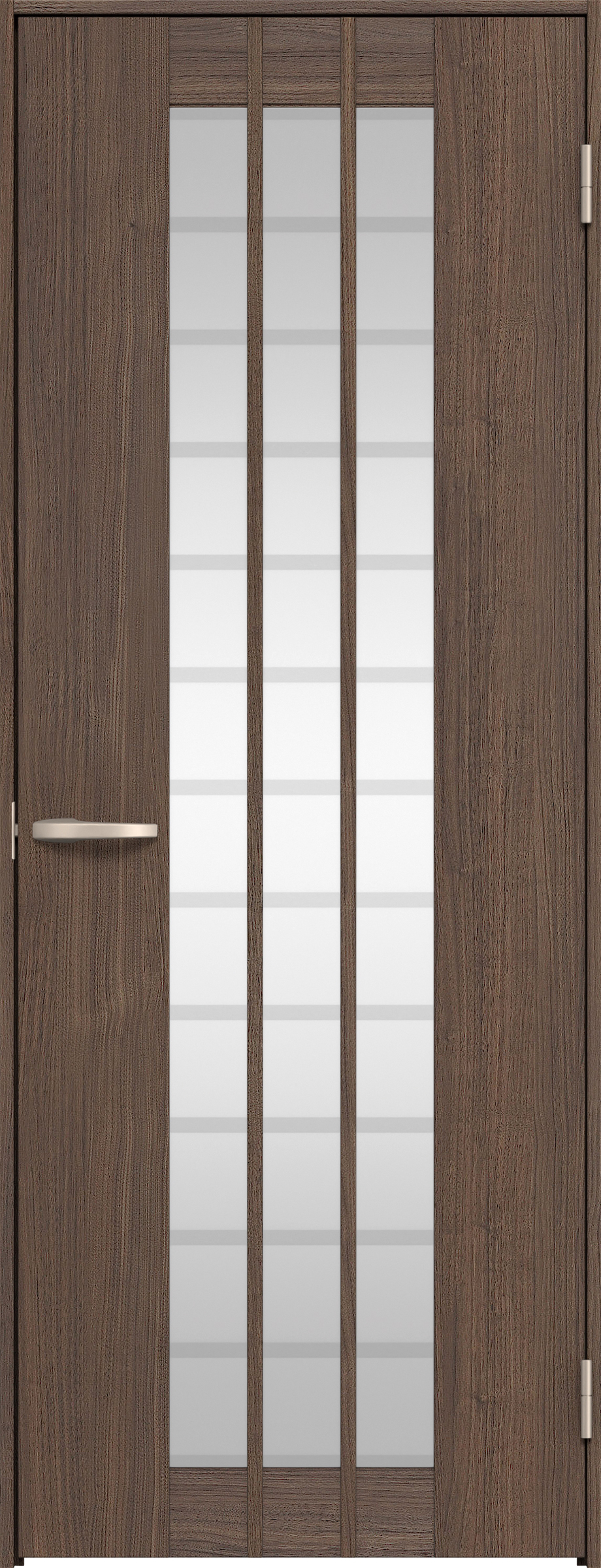 リビングドア　イエリア　片開きドア　扉セット　４Ｓデザイン　７３５幅　２０００高　〈ダルブラウン柄〉　右開き　空錠　Ｎスタンダード丁番