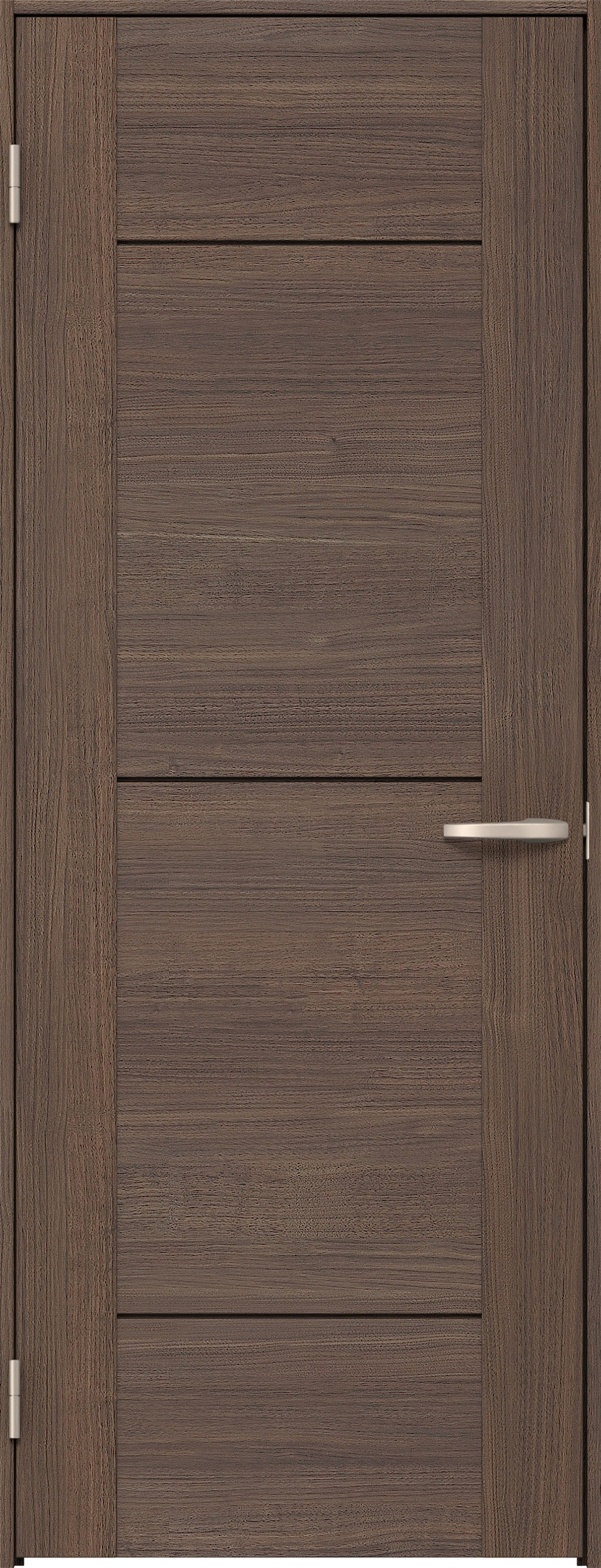 リビングドア　イエリア　片開きドア　扉セット　Ｂ９デザイン　８５０幅　２０００高　〈ダルブラウン柄〉　左開き　空錠　Ｎスタンダード丁番