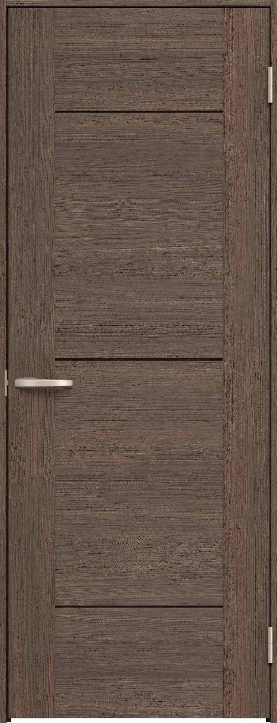 リビングドア　イエリア　片開きドア　扉セット　Ｂ９デザイン　８５０幅　２０００高　〈ダルブラウン柄〉　右開き　空錠　Ｎスタンダード丁番