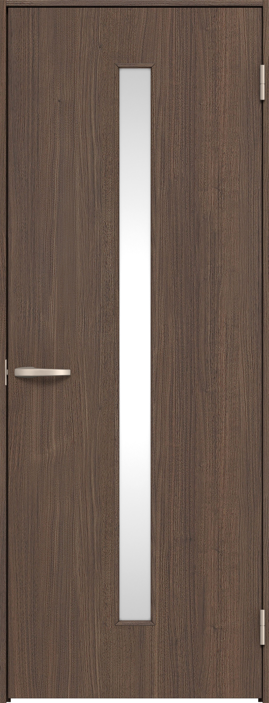 リビングドア　イエリア　片開きドア　扉セット　Ｃ４デザイン　８２５幅　２０００高　〈ダルブラウン柄〉　右開き　空錠　Ｎスタンダード丁番