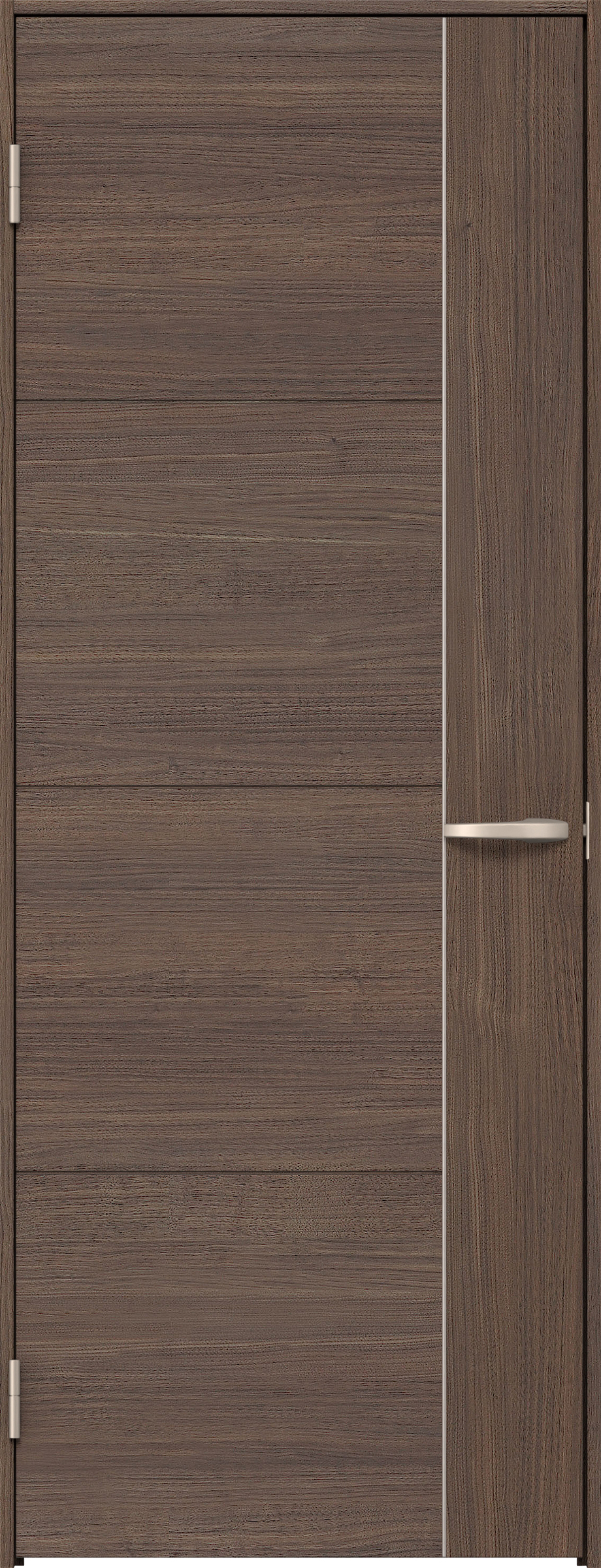 リビングドア　イエリア　片開きドア　扉セット　Ｄ１デザイン　７５５幅　２０００高　〈ダルブラウン柄〉　左開き　空錠　Ｎスタンダード丁番