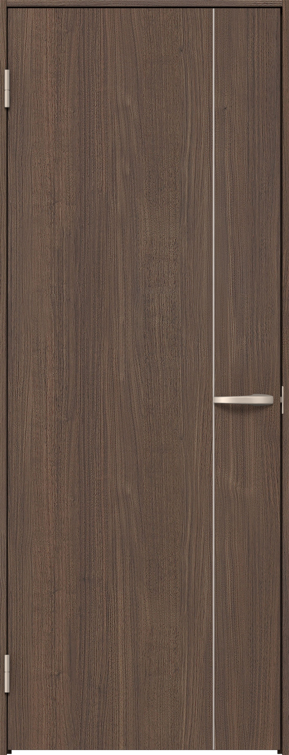 リビングドア　イエリア　片開きドア　扉セット　Ｄ３デザイン　７３５幅　２０００高　〈ダルブラウン柄〉　左開き　空錠　Ｎスタンダード丁番