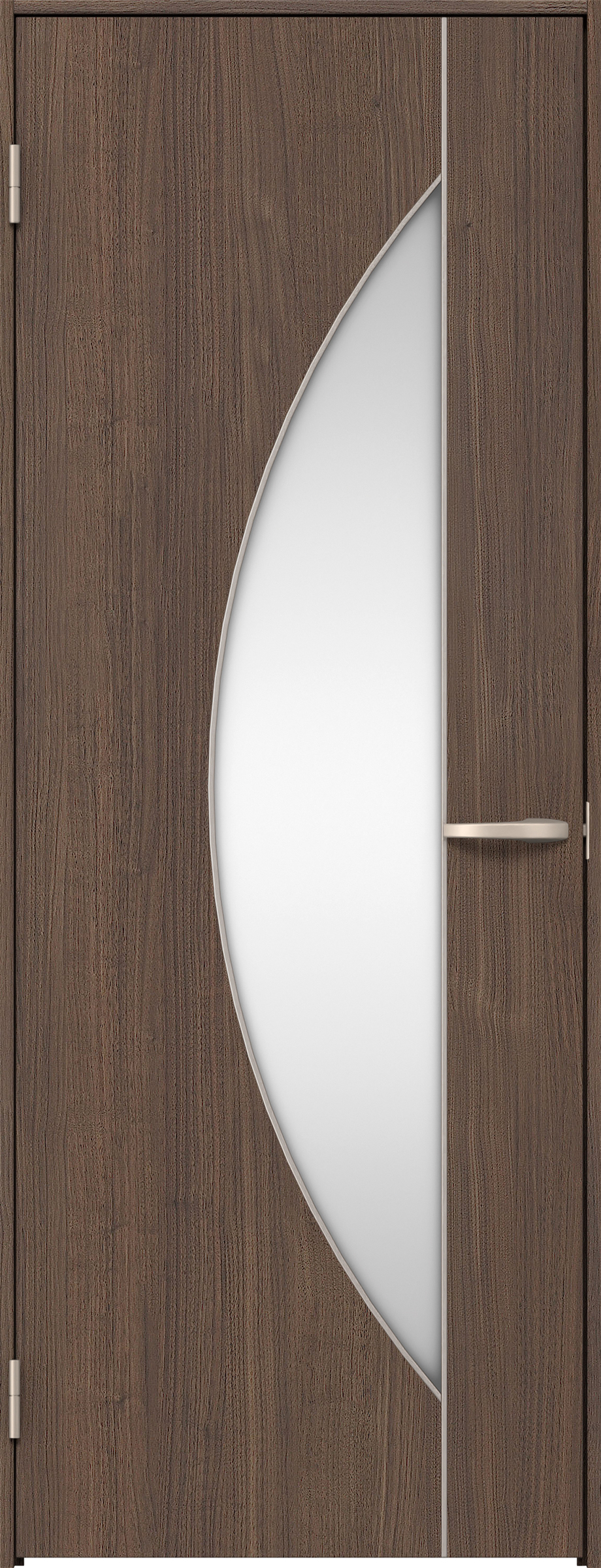 リビングドア　イエリア　片開きドア　扉セット　Ｄ５デザイン　８２５幅　２０００高　〈ダルブラウン柄〉　左開き　空錠　Ｎスタンダード丁番