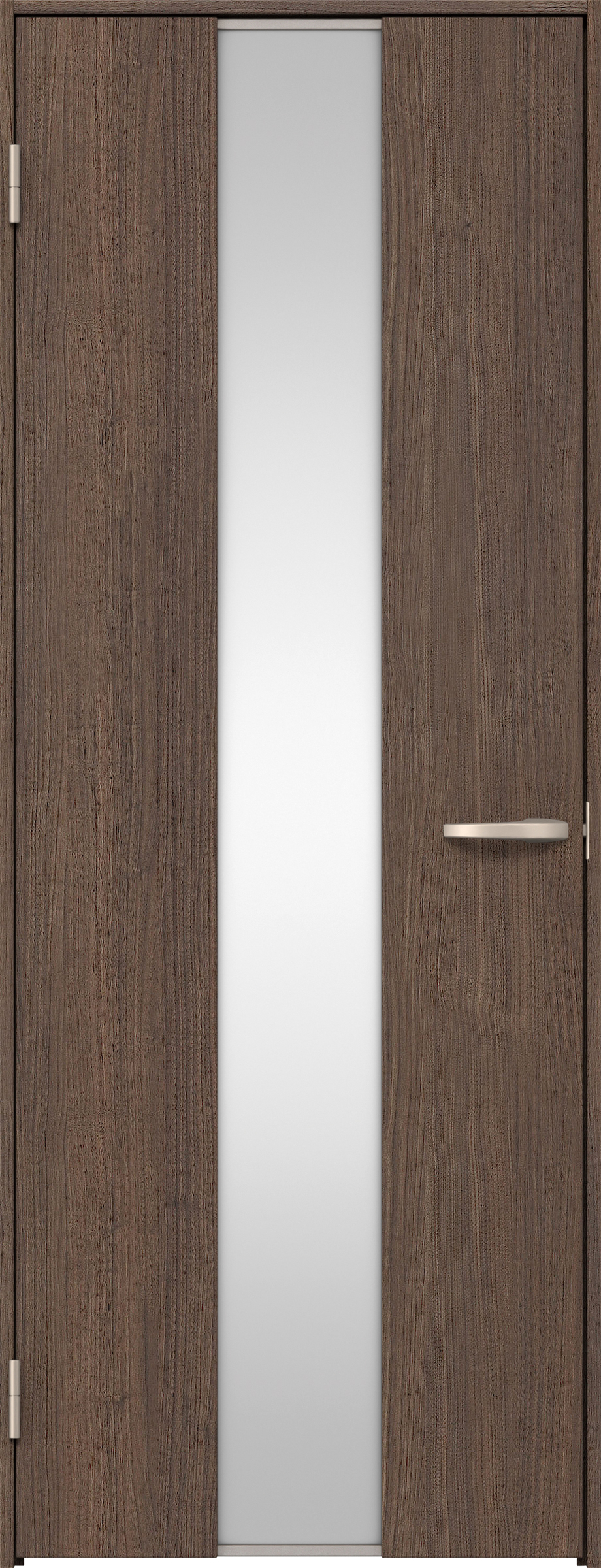 リビングドア　イエリア　片開きドア　扉セット　Ｇ５デザイン　７３５幅　２０００高　〈ダルブラウン柄〉　左開き　空錠　Ｎスタンダード丁番