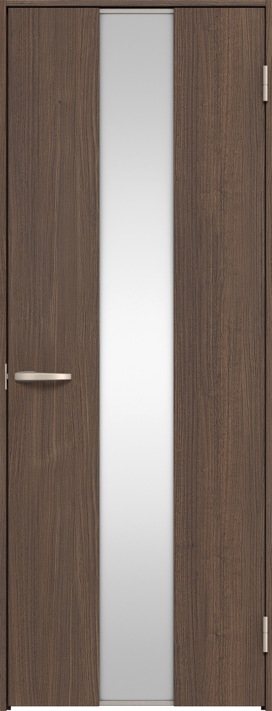 リビングドア　イエリア　片開きドア　扉セット　Ｇ５デザイン　８５０幅　２０００高　〈ダルブラウン柄〉　右開き　空錠　Ｎスタンダード丁番