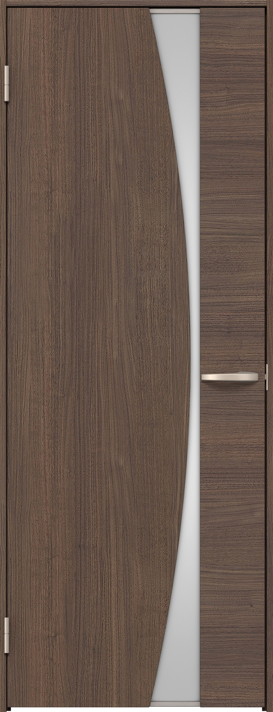 リビングドア　イエリア　片開きドア　扉セット　Ｋ５デザイン　７８０幅　２０００高　〈ダルブラウン柄〉　左開き　空錠　Ｎスタンダード丁番