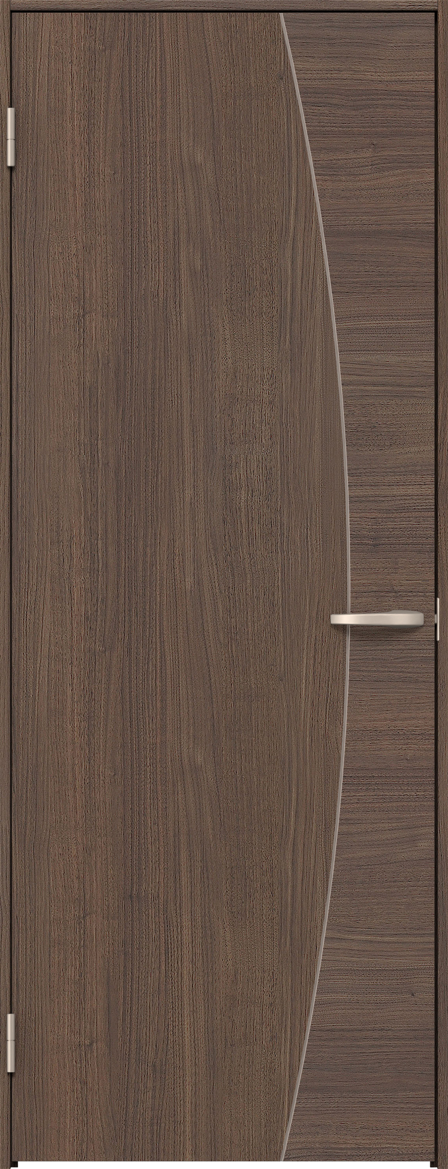 リビングドア　イエリア　片開きドア　扉セット　Ｋ６デザイン　８２５幅　２０００高　〈ダルブラウン柄〉　左開き　空錠　Ｎスタンダード丁番