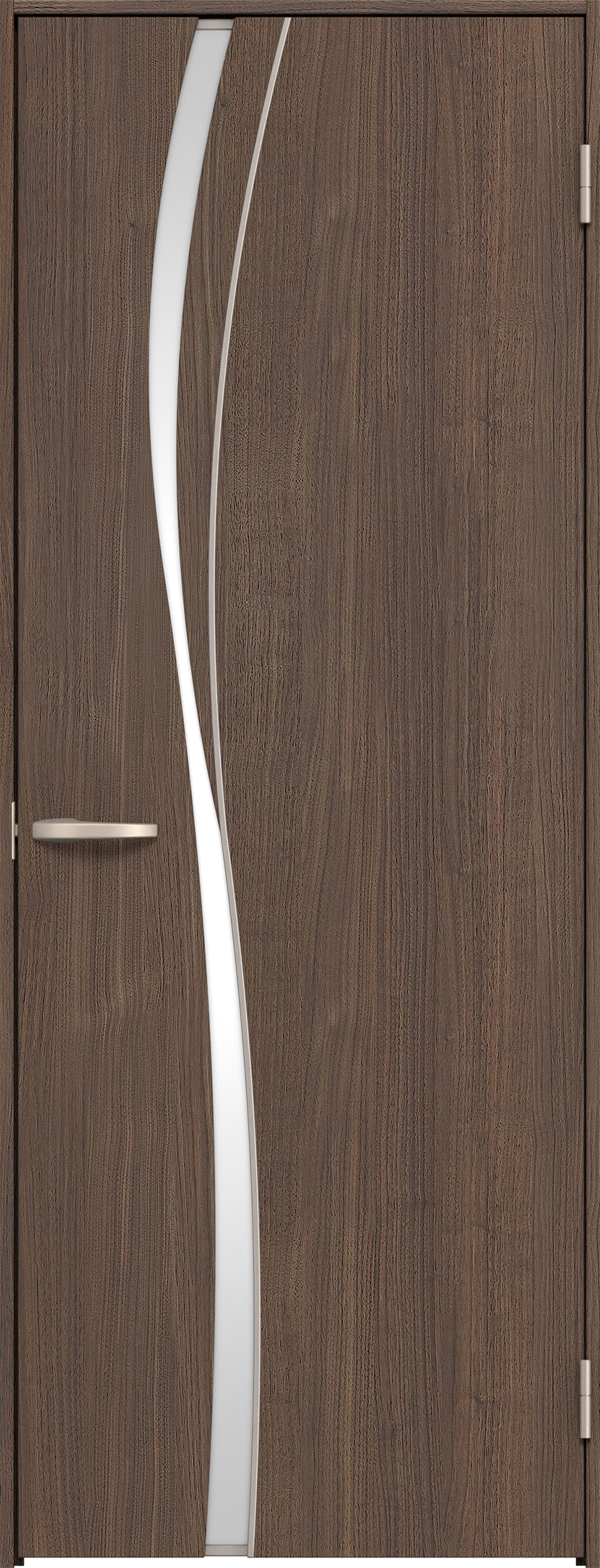 リビングドア　イエリア　片開きドア　扉セット　Ｋ７デザイン　７８０幅　２０００高　〈ダルブラウン柄〉　右開き　空錠　Ｎスタンダード丁番