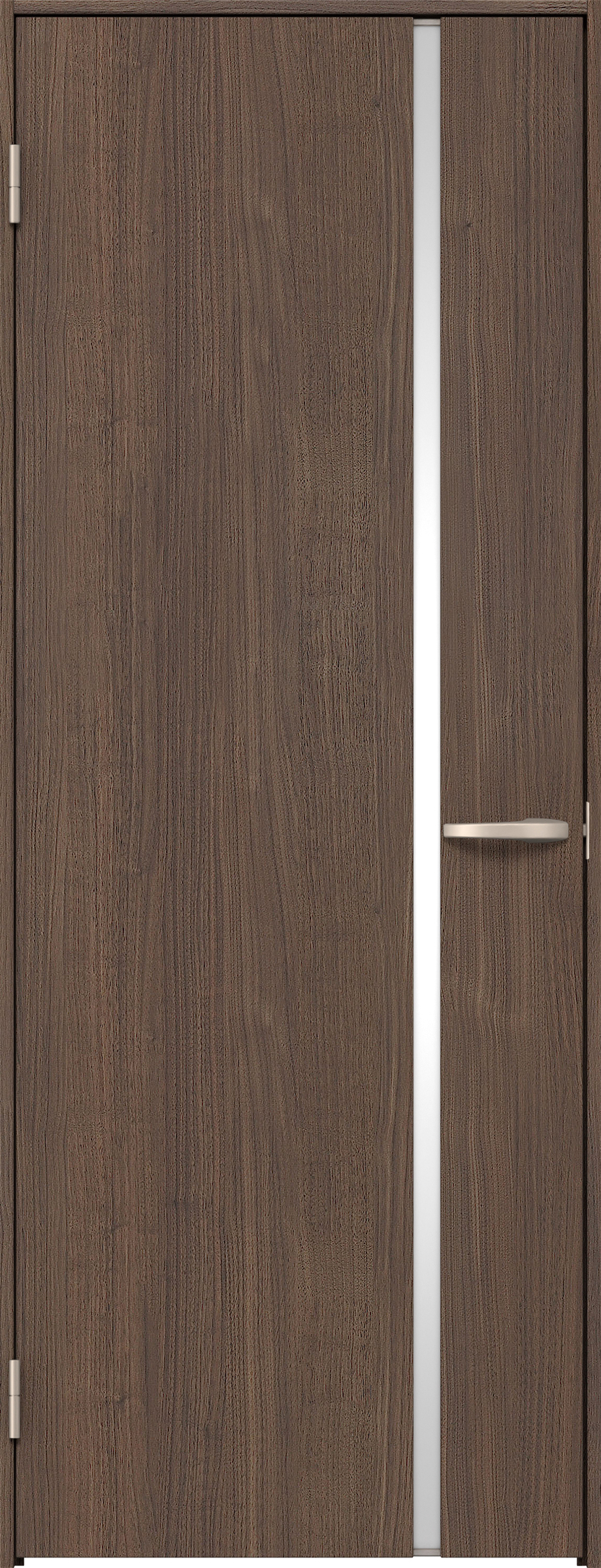 リビングドア　イエリア　片開きドア　扉セット　Ｌ９デザイン　８２５幅　２０００高　〈ダルブラウン柄〉　左開き　空錠　Ｎスタンダード丁番