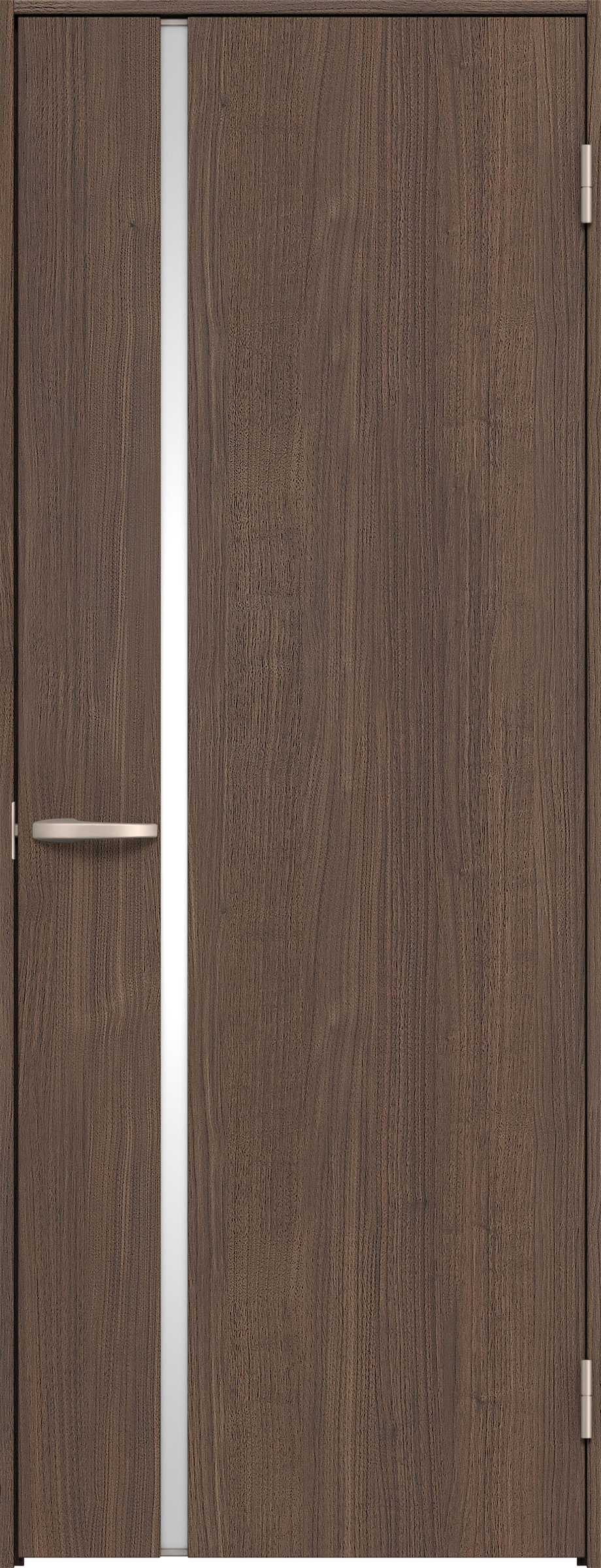 リビングドア　イエリア　片開きドア　扉セット　Ｌ９デザイン　８２５幅　２０００高　〈ダルブラウン柄〉　右開き　空錠　Ｎスタンダード丁番