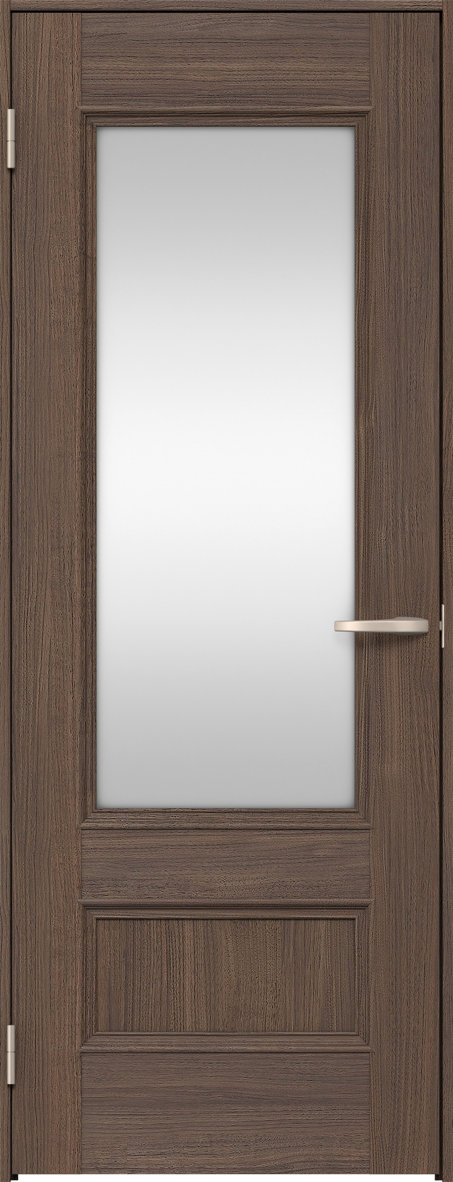 リビングドア　イエリア　片開きドア　扉セット　Ｍ２デザイン　７５５幅　２０００高　〈ダルブラウン柄〉　左開き　空錠　Ｎスタンダード丁番