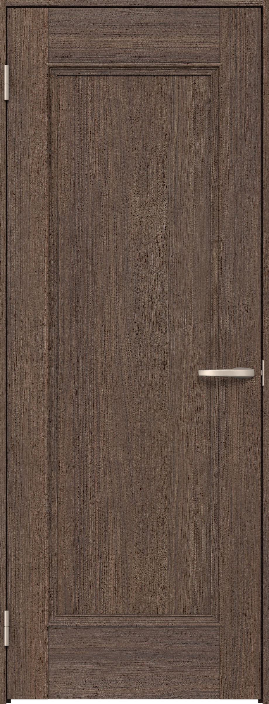 リビングドア　イエリア　片開きドア　扉セット　Ｍ５デザイン　７５５幅　２０００高　〈ダルブラウン柄〉　左開き　空錠　Ｎスタンダード丁番