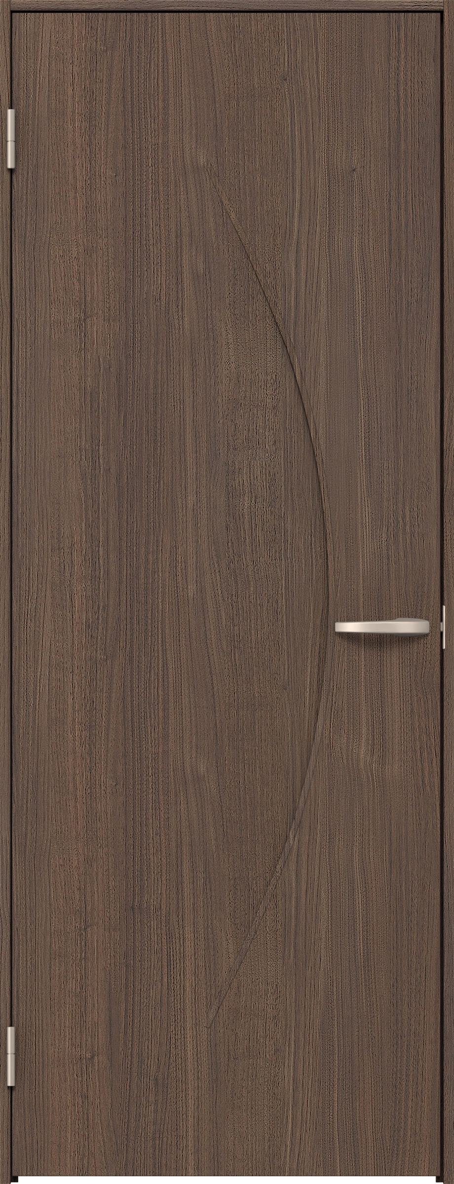 リビングドア　イエリア　片開きドア　扉セット　Ｓ７デザイン　８２５幅　２０００高　〈ダルブラウン柄〉　左開き　空錠　Ｎスタンダード丁番