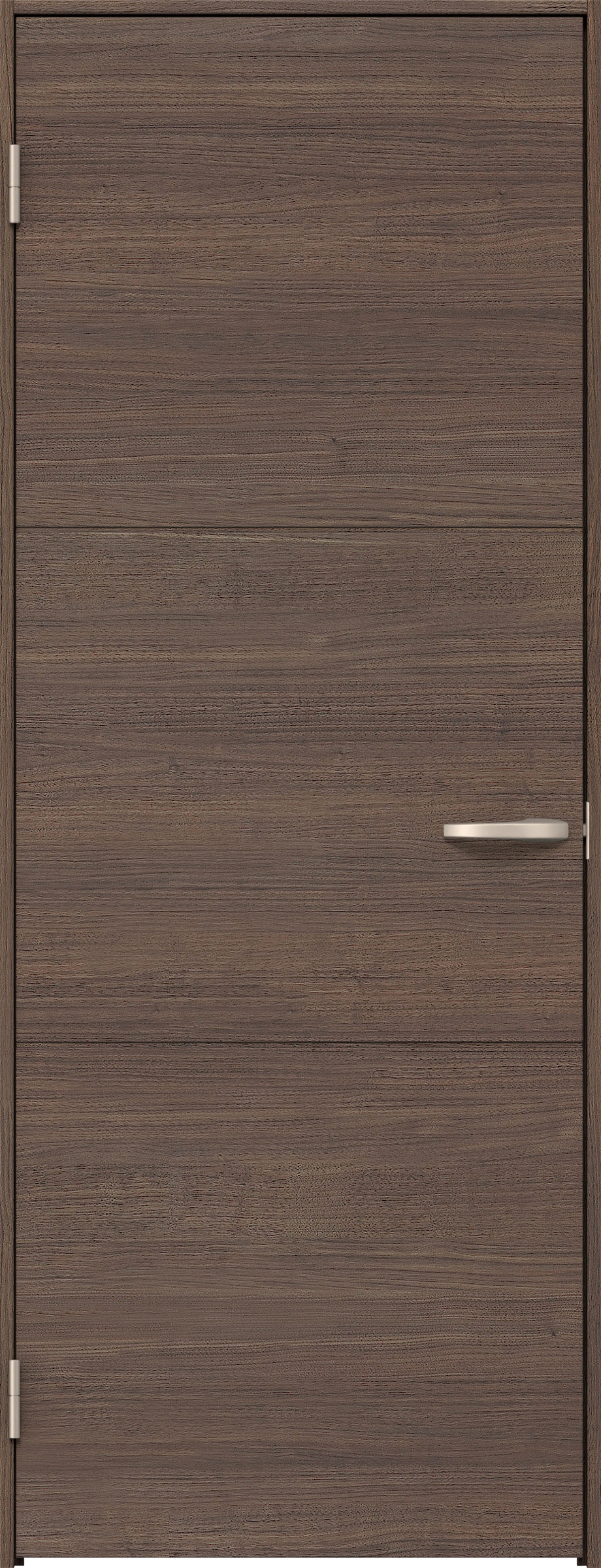 リビングドア　イエリア　片開きドア　扉セット　Ｕ４デザイン　７５５幅　２０００高　〈ダルブラウン柄〉　左開き　空錠　Ｎスタンダード丁番