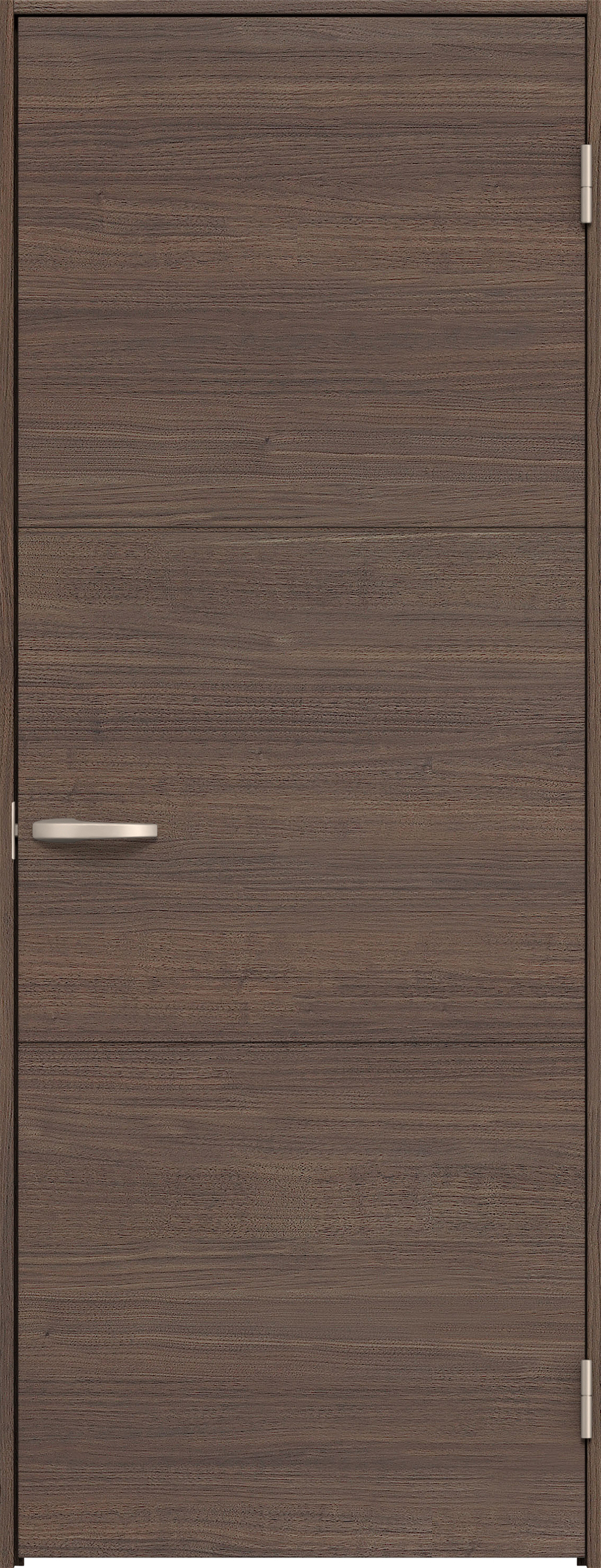 リビングドア　イエリア　片開きドア　扉セット　Ｕ４デザイン　７３５幅　２０００高　〈ダルブラウン柄〉　右開き　空錠　Ｎスタンダード丁番