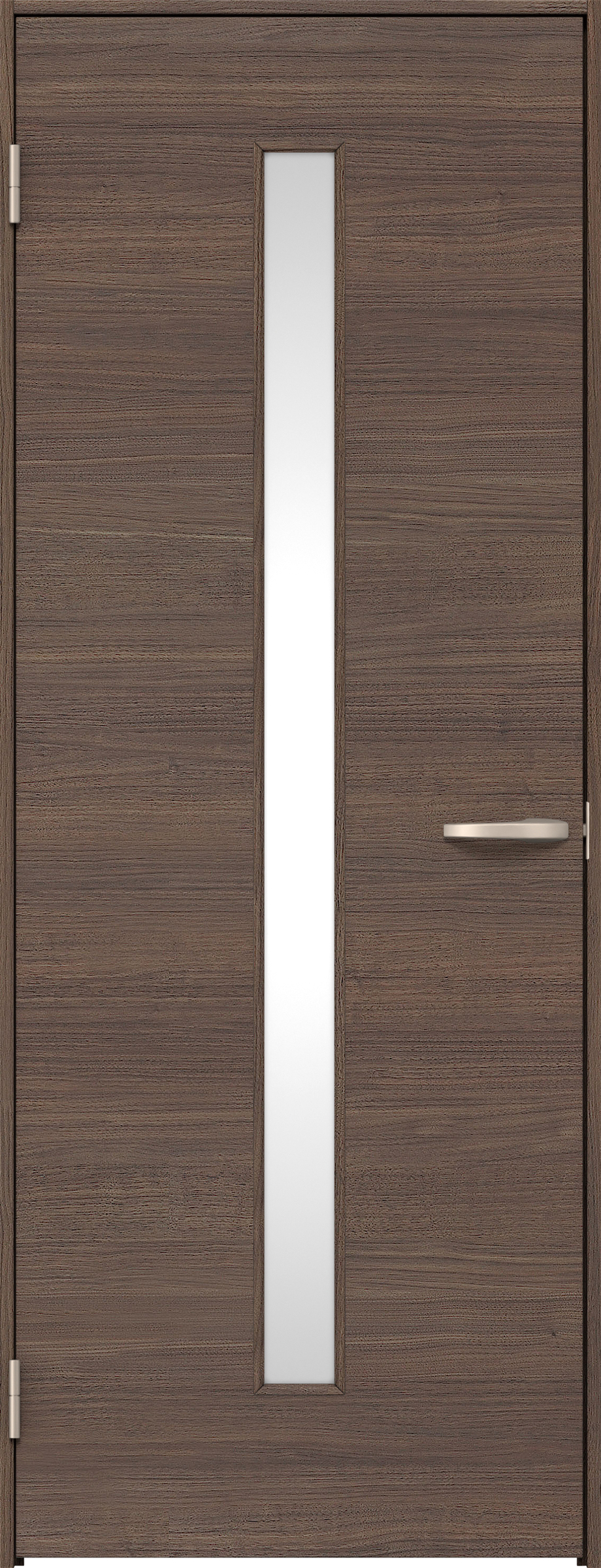 リビングドア　イエリア　片開きドア　扉セット　Ｕ８デザイン　７３５幅　２０００高　〈ダルブラウン柄〉　左開き　空錠　Ｎスタンダード丁番