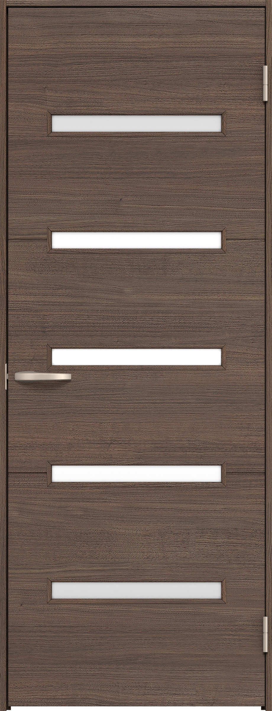 リビングドア　イエリア　片開きドア　扉セット　Ｙ４デザイン　８５０幅　２０００高　〈ダルブラウン柄〉　右開き　空錠　Ｎスタンダード丁番