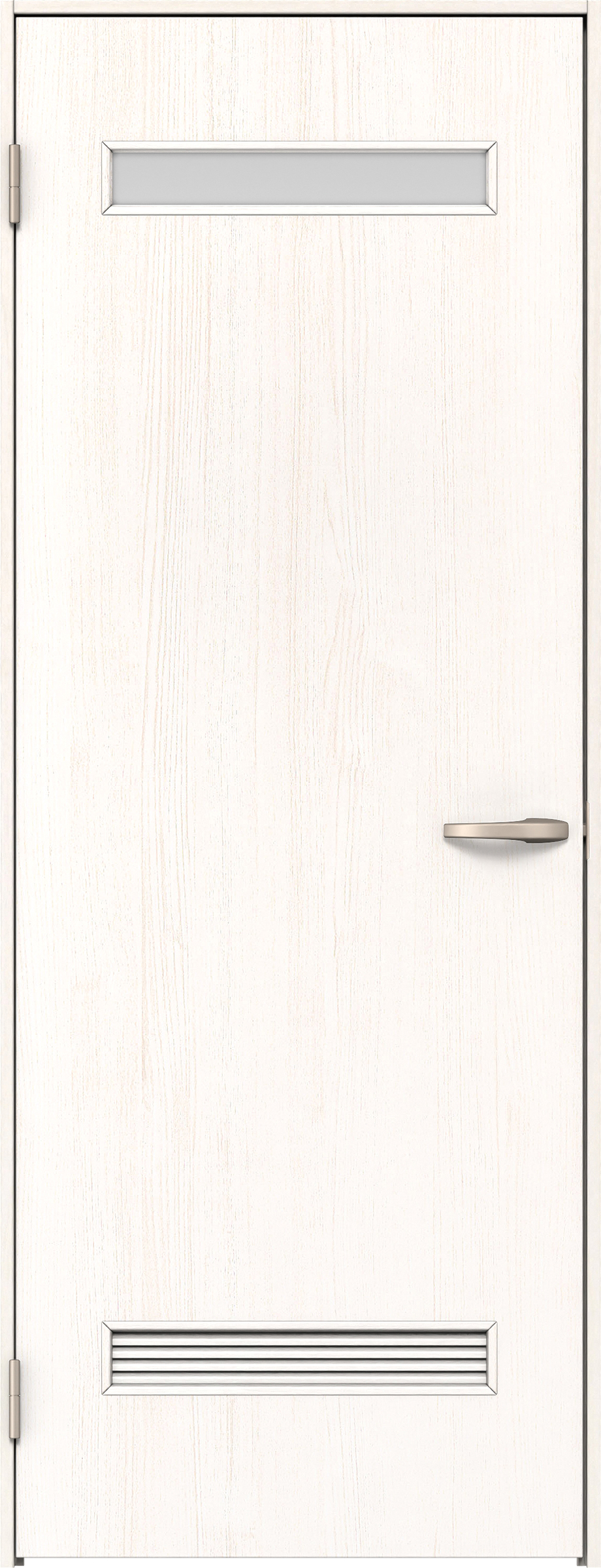 リビングドア　イエリア　片開きドア　扉セット　０８デザイン　７５５幅　２０００高　〈ネオホワイト柄〉　左開き　空錠　Ｎスタンダード丁番