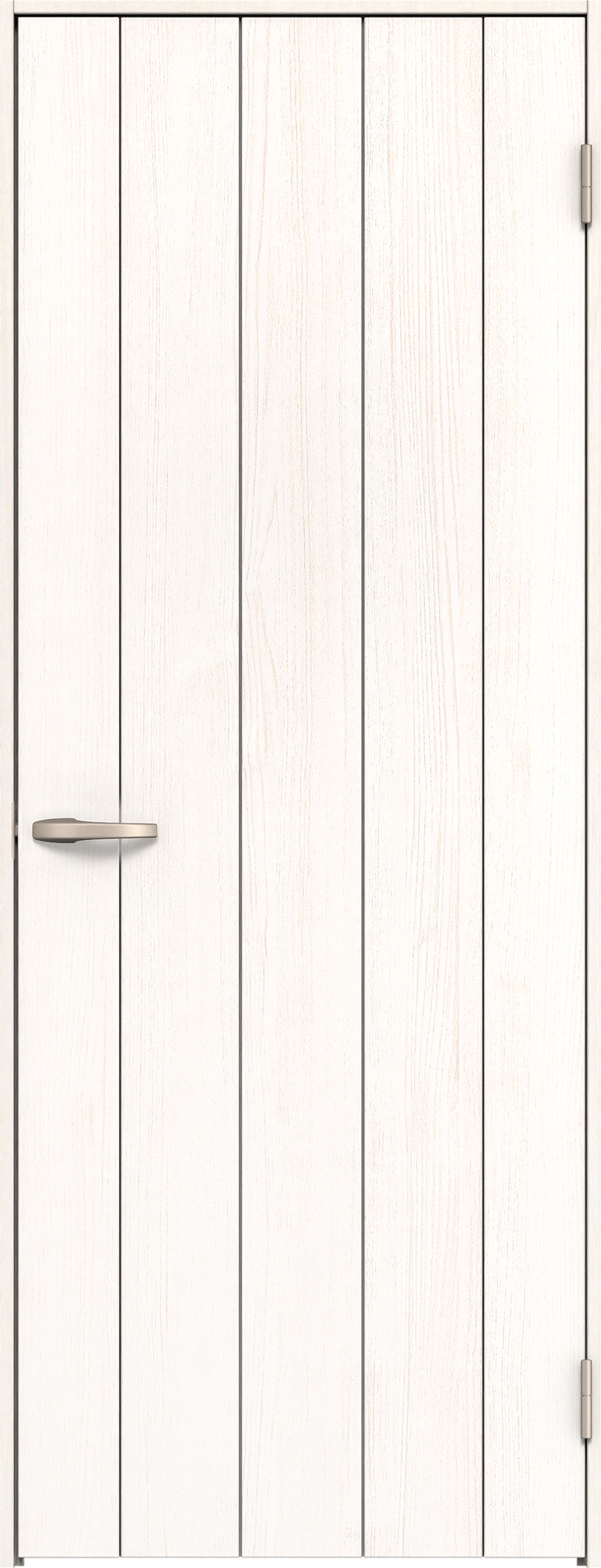 リビングドア　イエリア　片開きドア　扉セット　０Ｓデザイン　７３５幅　２０００高　〈ネオホワイト柄〉　右開き　空錠　Ｎスタンダード丁番