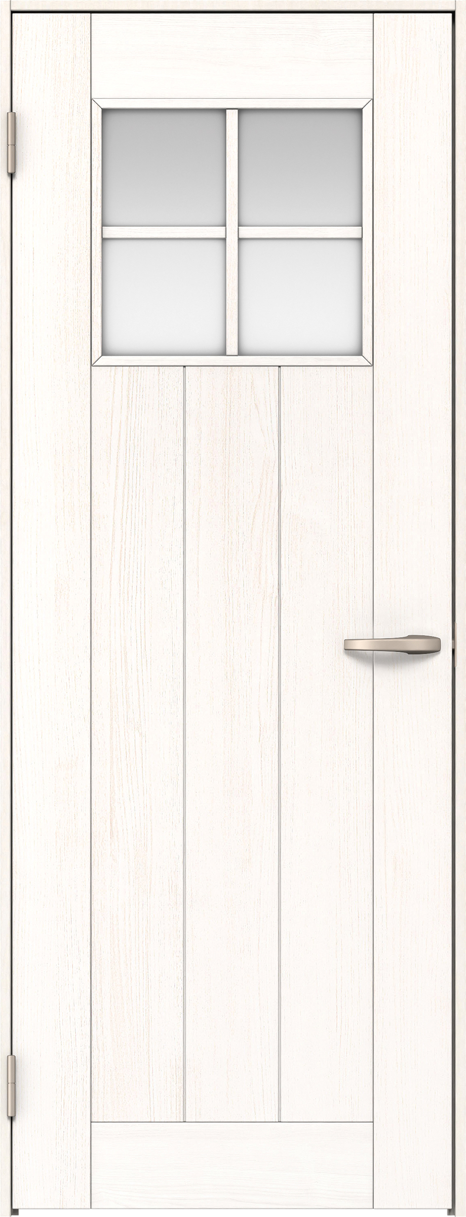 リビングドア　イエリア　片開きドア　扉セット　１Ｓデザイン　７３５幅　２０００高　〈ネオホワイト柄〉　左開き　空錠　Ｎスタンダード丁番