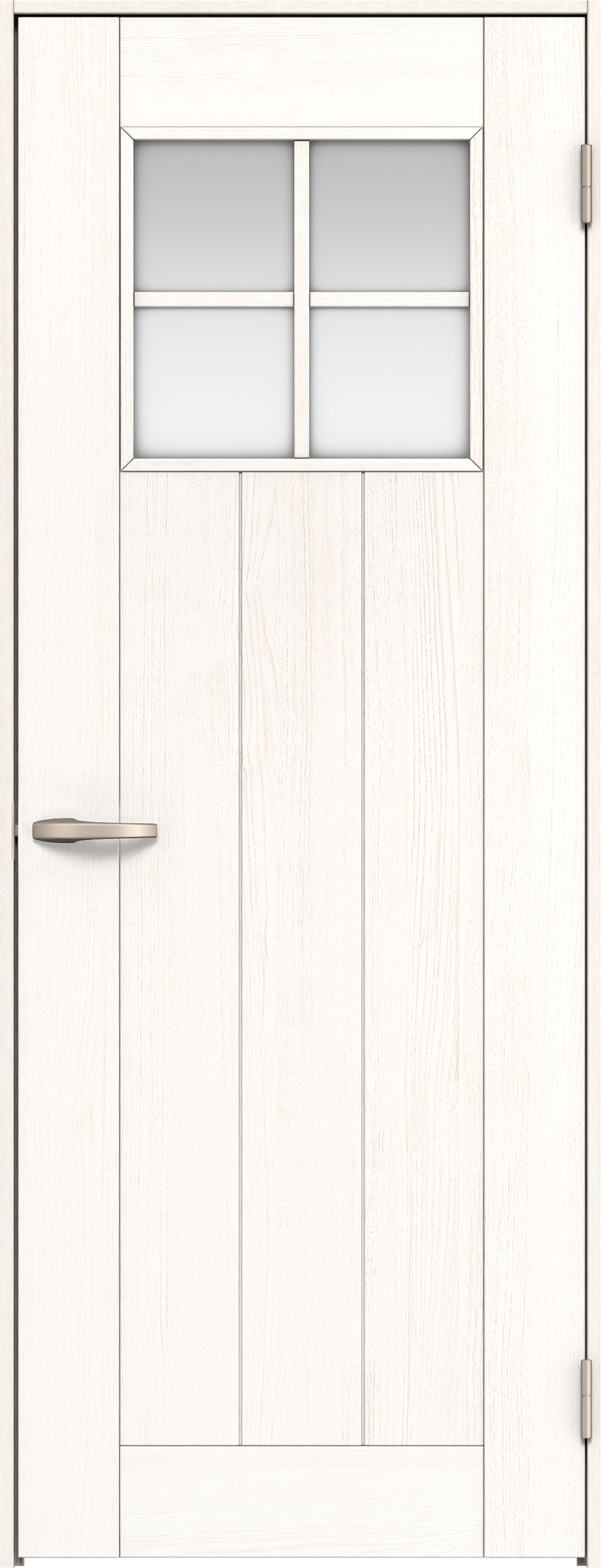 リビングドア　イエリア　片開きドア　扉セット　１Ｓデザイン　８２５幅　２０００高　〈ネオホワイト柄〉　右開き　空錠　Ｎスタンダード丁番