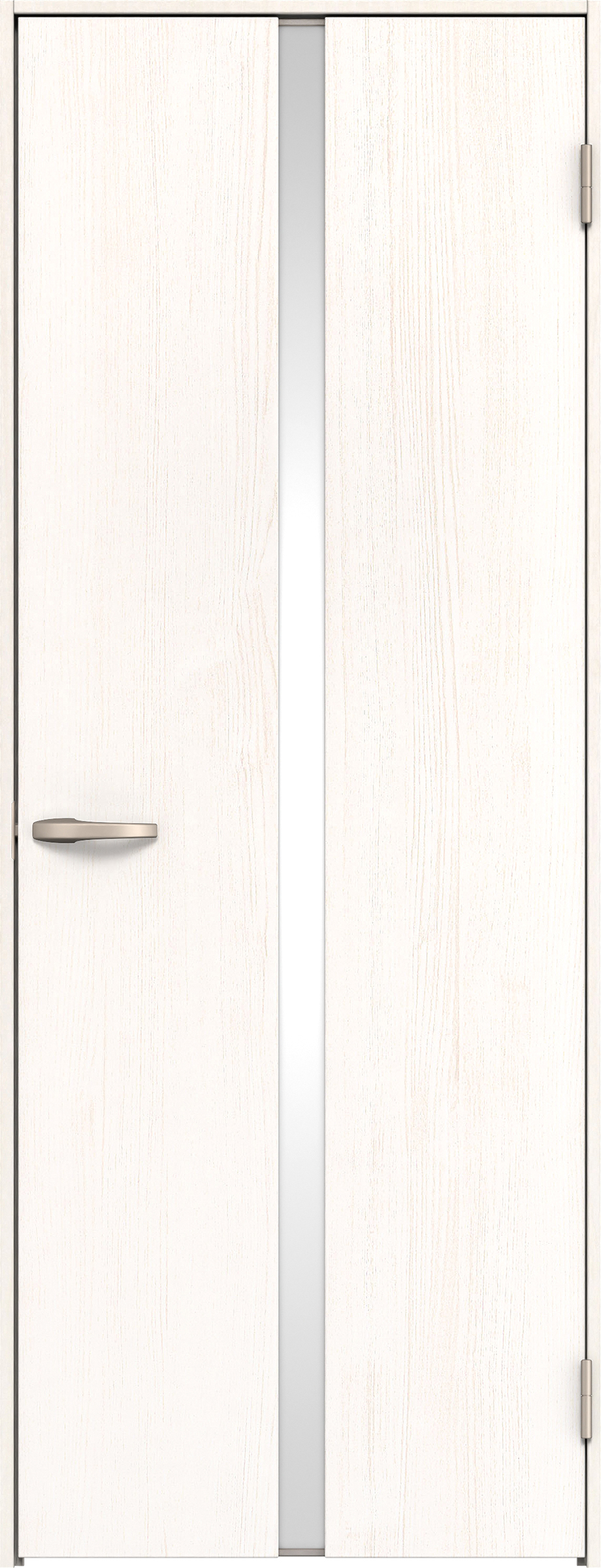 リビングドア　イエリア　片開きドア　扉セット　２Ｐデザイン　７５５幅　２０００高　〈ネオホワイト柄〉　右開き　空錠　Ｎスタンダード丁番