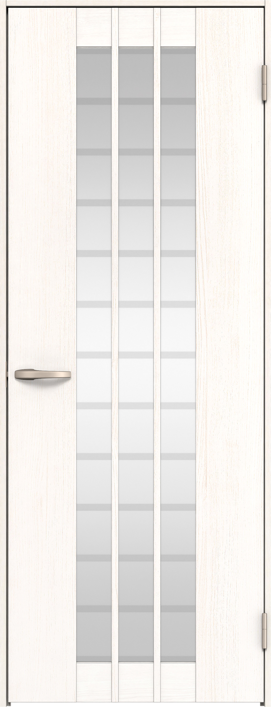 リビングドア　イエリア　片開きドア　扉セット　４Ｓデザイン　７３５幅　２０００高　〈ネオホワイト柄〉　右開き　空錠　Ｎスタンダード丁番