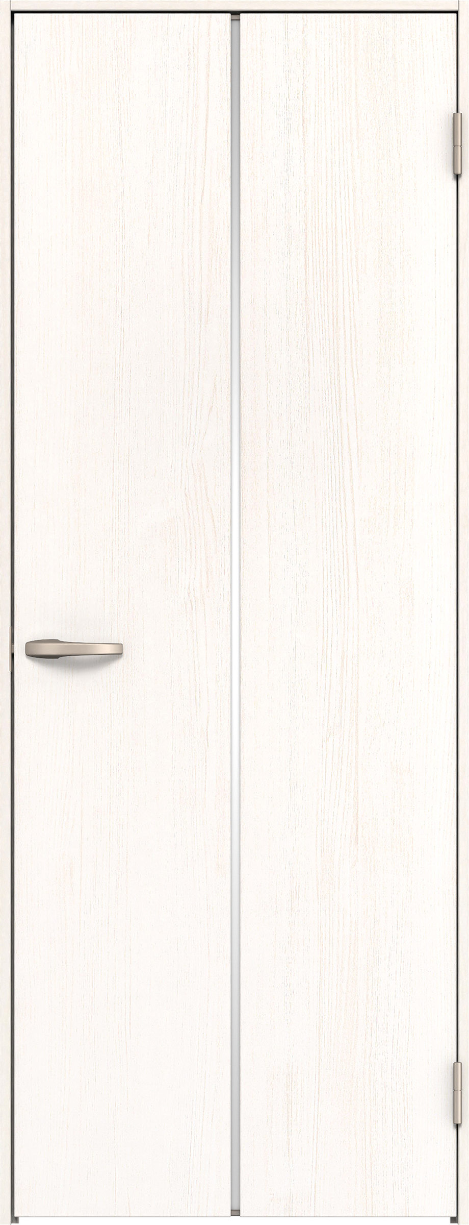 リビングドア　イエリア　片開きドア　扉セット　６Ｐデザイン　８５０幅　２０００高　〈ネオホワイト柄〉　右開き　空錠　Ｎスタンダード丁番