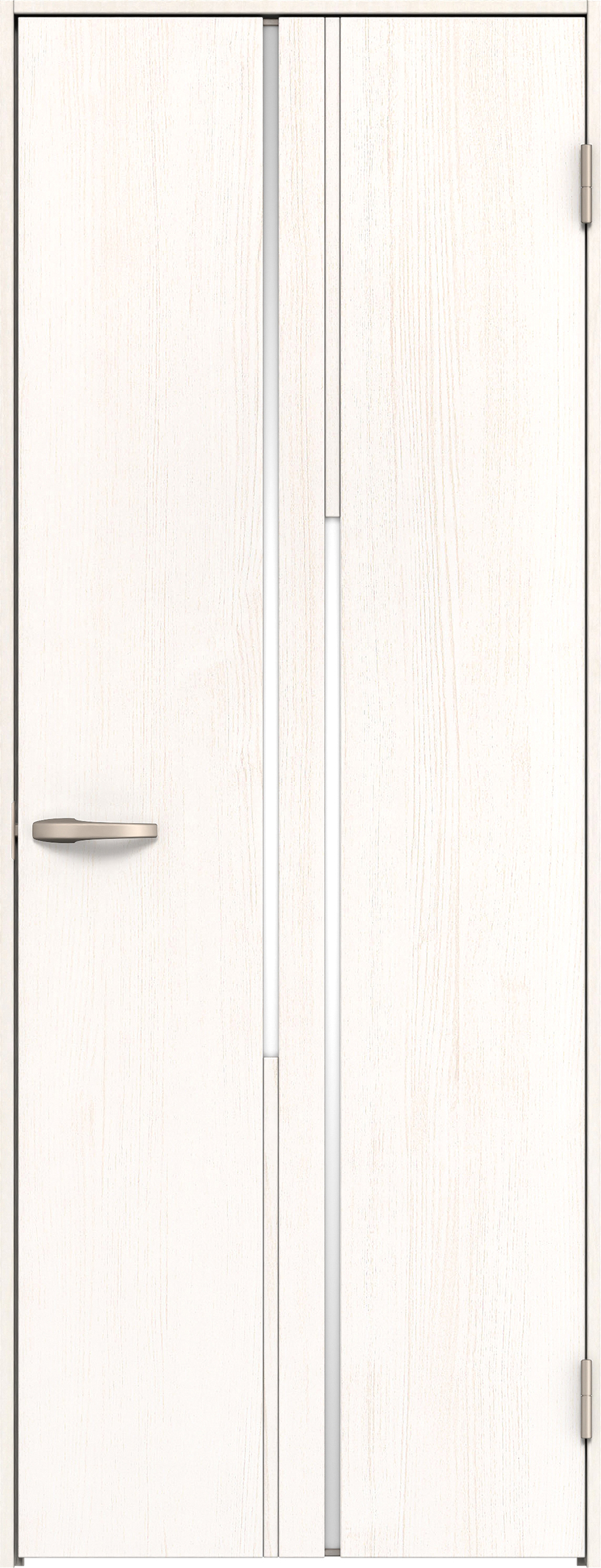 リビングドア　イエリア　片開きドア　扉セット　７Ｐデザイン　８５０幅　２０００高　〈ネオホワイト柄〉　右開き　空錠　Ｎスタンダード丁番