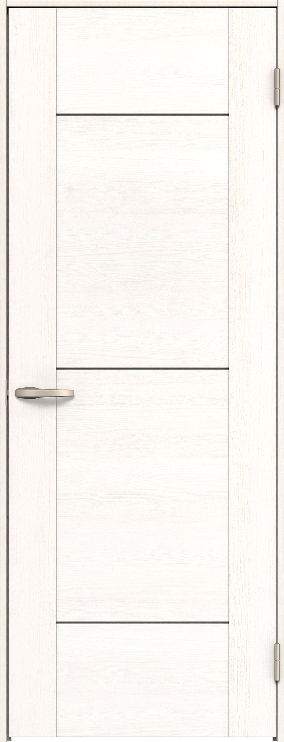 リビングドア　イエリア　片開きドア　扉セット　Ｂ９デザイン　７５５幅　２０００高　〈ネオホワイト柄〉　右開き　空錠　Ｎスタンダード丁番