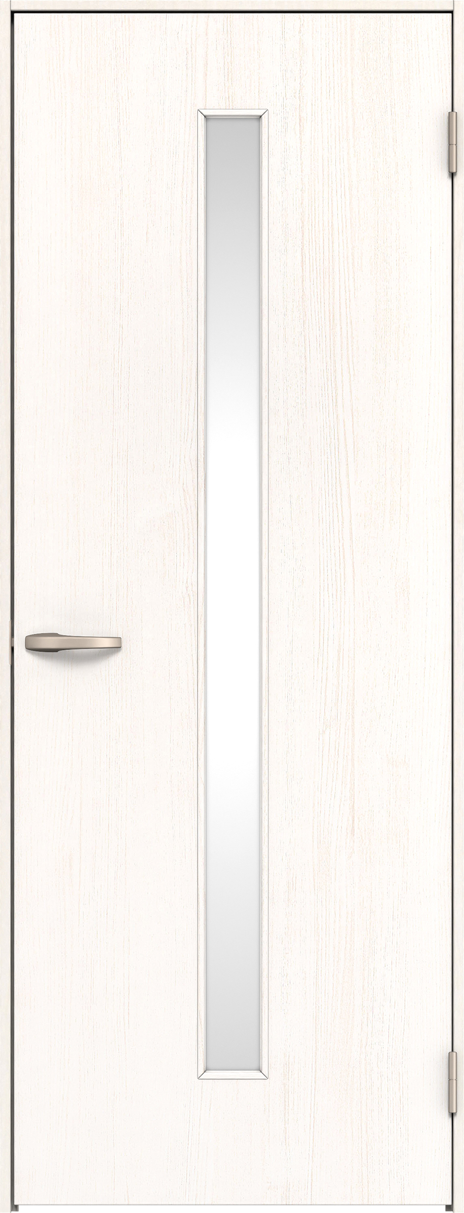 リビングドア　イエリア　片開きドア　扉セット　Ｃ４デザイン　７３５幅　２０００高　〈ネオホワイト柄〉　右開き　空錠　Ｎスタンダード丁番