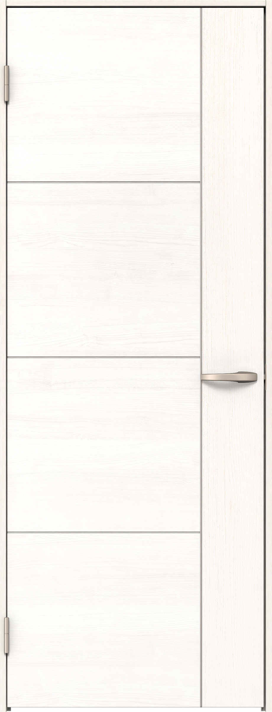 リビングドア　イエリア　片開きドア　扉セット　Ｄ１デザイン　７８０幅　２０００高　〈ネオホワイト柄〉　左開き　空錠　Ｎスタンダード丁番