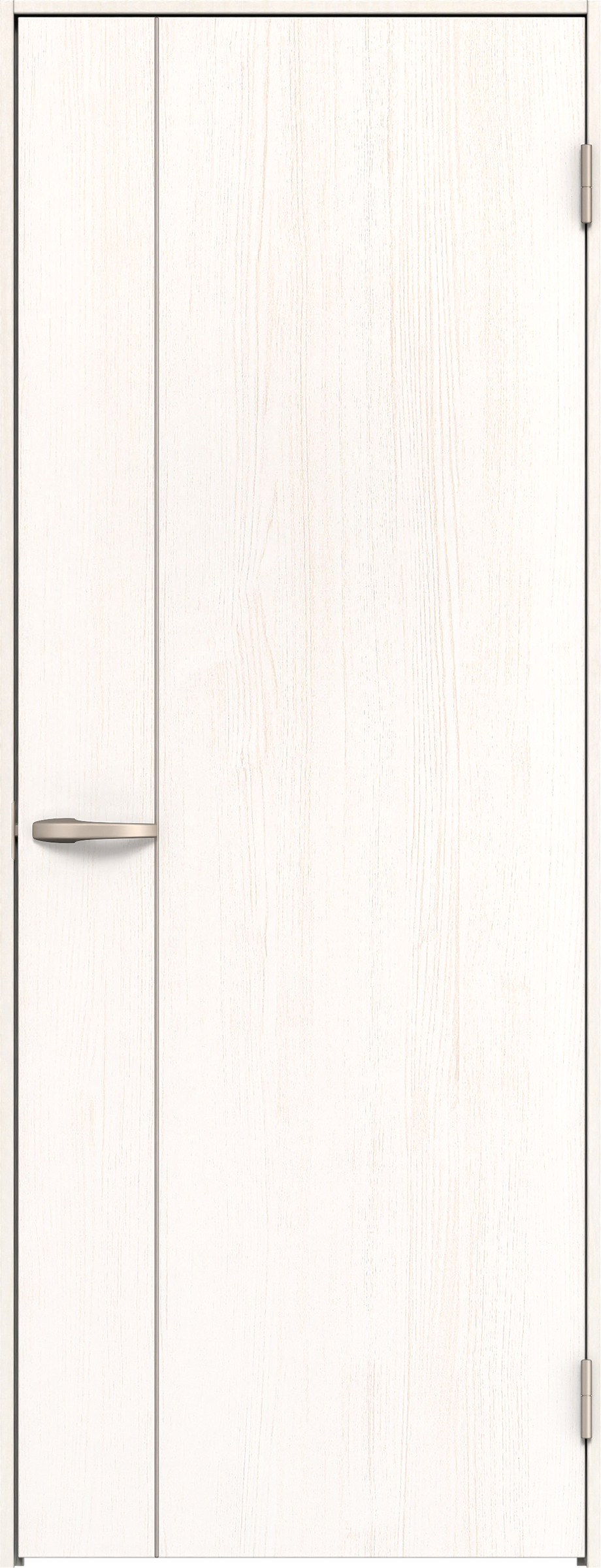 リビングドア　イエリア　片開きドア　扉セット　Ｄ３デザイン　７３５幅　２０００高　〈ネオホワイト柄〉　右開き　空錠　Ｎスタンダード丁番