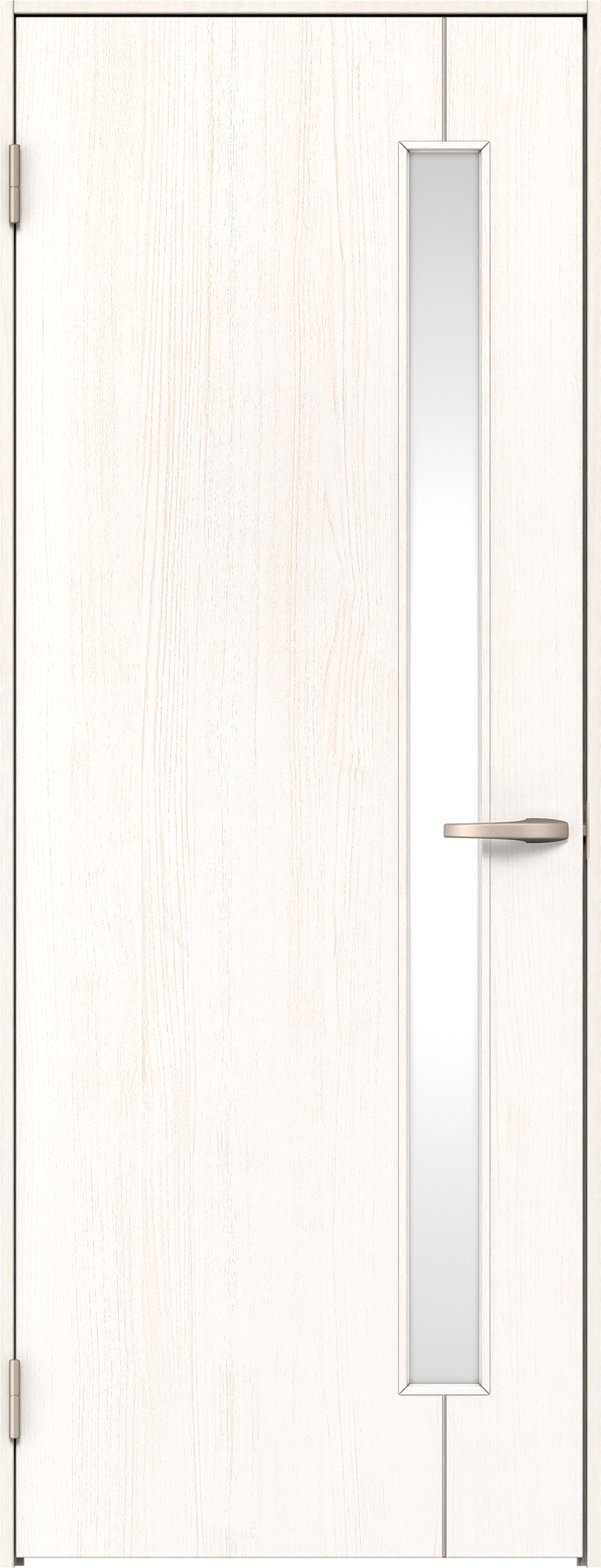 リビングドア　イエリア　片開きドア　扉セット　Ｄ４デザイン　８２５幅　２０００高　〈ネオホワイト柄〉　左開き　空錠　Ｎスタンダード丁番