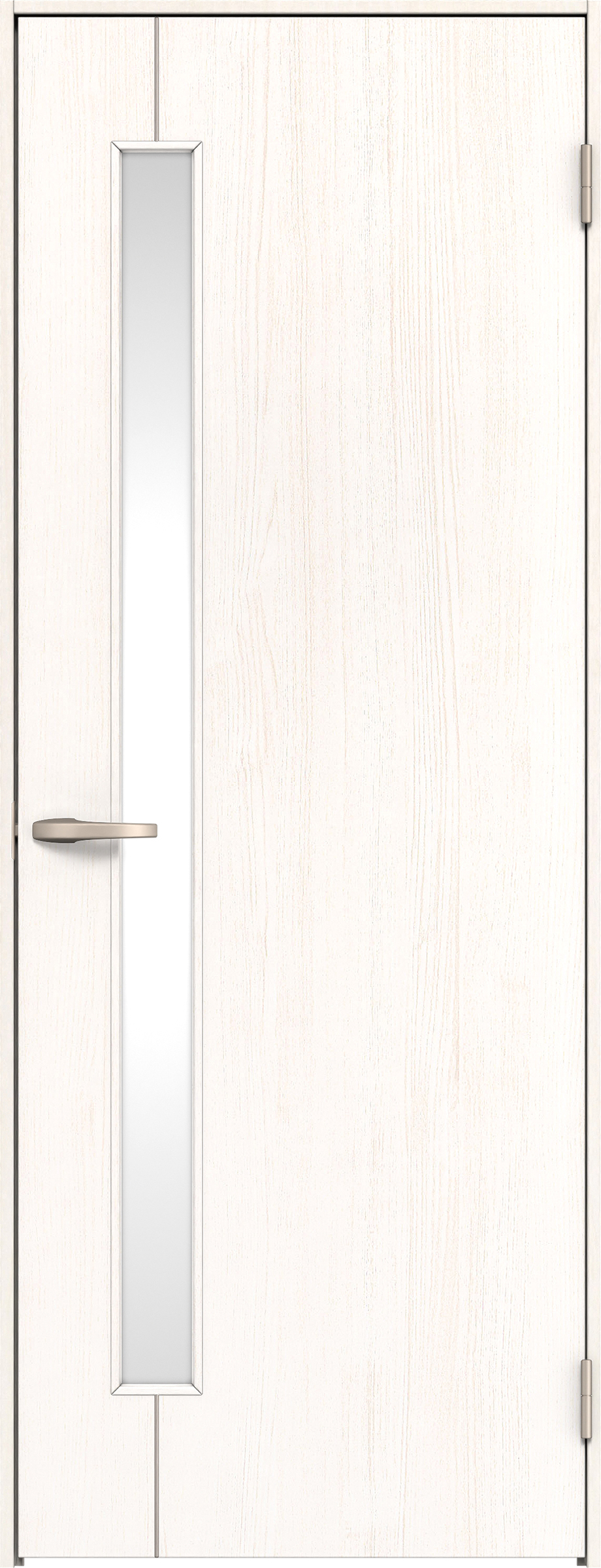 リビングドア　イエリア　片開きドア　扉セット　Ｄ４デザイン　７８０幅　２０００高　〈ネオホワイト柄〉　右開き　空錠　Ｎスタンダード丁番