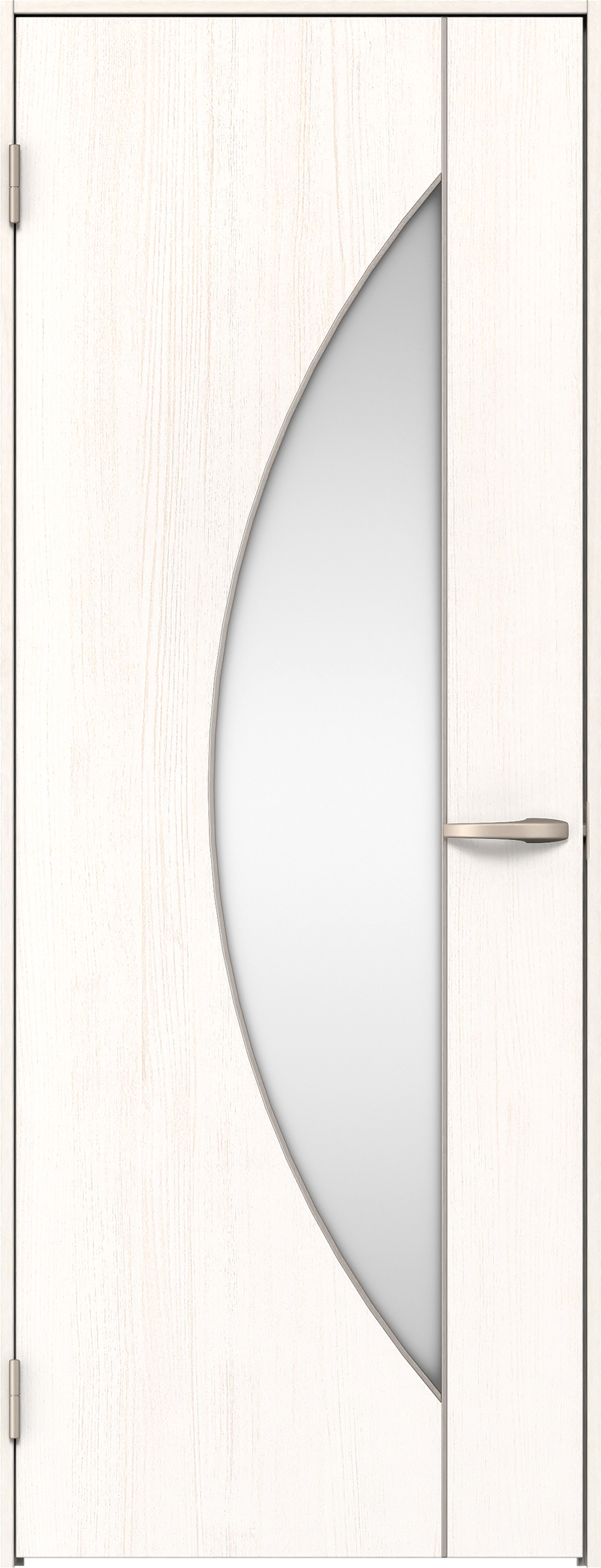 リビングドア　イエリア　片開きドア　扉セット　Ｄ５デザイン　８２５幅　２０００高　〈ネオホワイト柄〉　左開き　空錠　Ｎスタンダード丁番