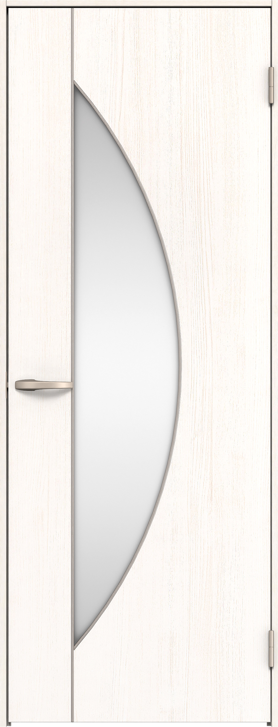 リビングドア　イエリア　片開きドア　扉セット　Ｄ５デザイン　８２５幅　２０００高　〈ネオホワイト柄〉　右開き　空錠　Ｎスタンダード丁番