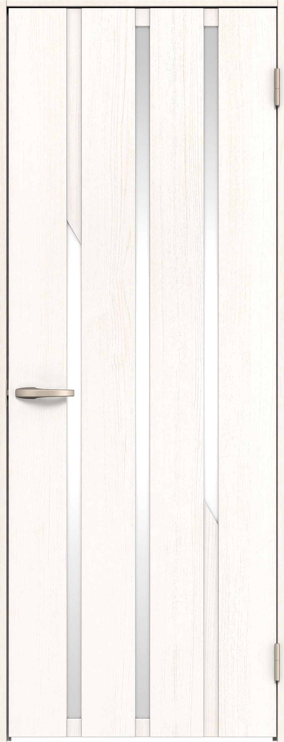 リビングドア　イエリア　片開きドア　扉セット　Ｅ３デザイン　７３５幅　２０００高　〈ネオホワイト柄〉　右開き　空錠　Ｎスタンダード丁番