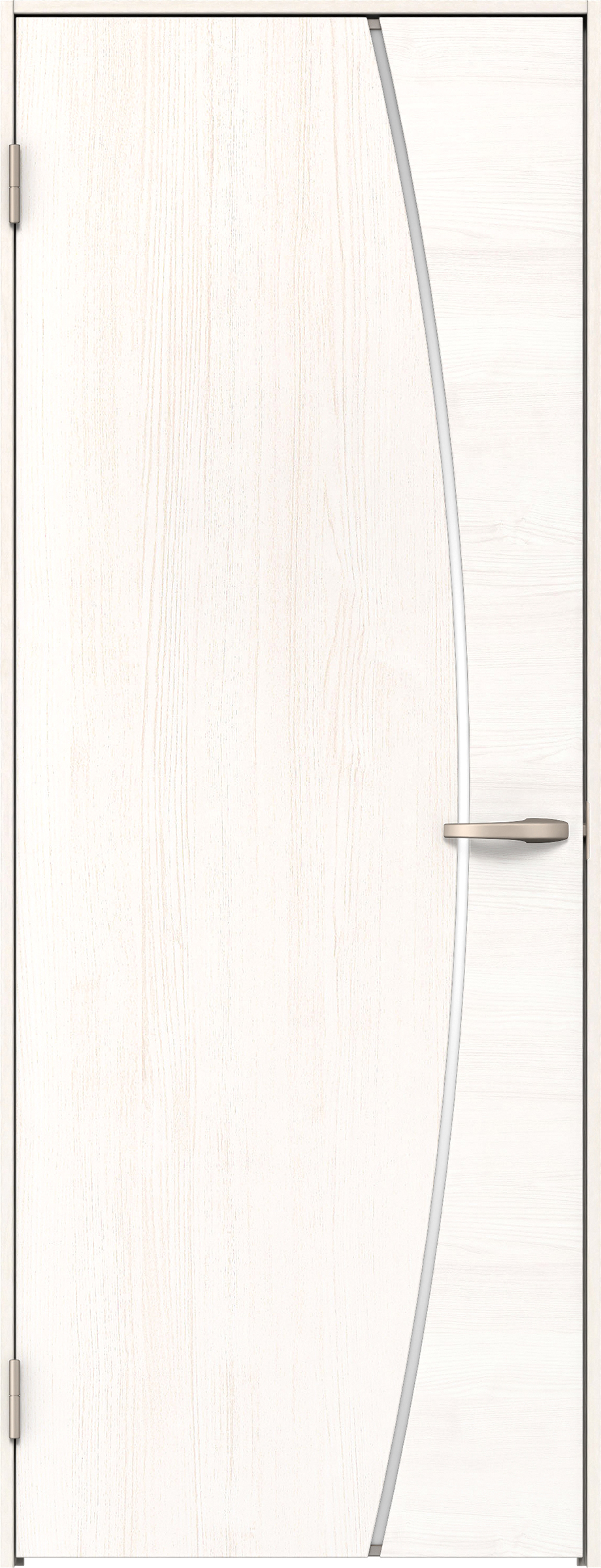 リビングドア　イエリア　片開きドア　扉セット　Ｋ４デザイン　７８０幅　２０００高　〈ネオホワイト柄〉　左開き　空錠　Ｎスタンダード丁番