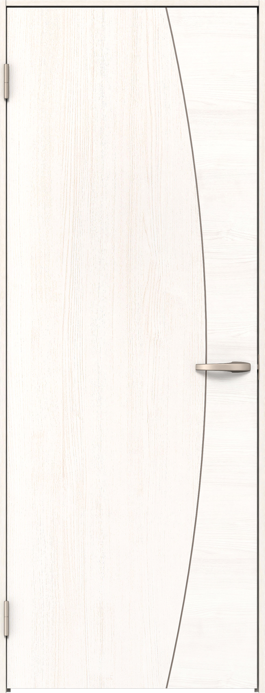 リビングドア　イエリア　片開きドア　扉セット　Ｋ６デザイン　７８０幅　２０００高　〈ネオホワイト柄〉　左開き　空錠　Ｎスタンダード丁番