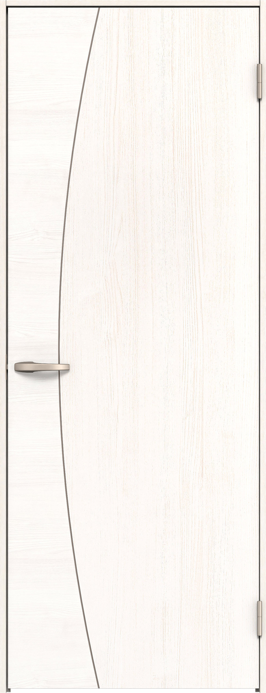 リビングドア　イエリア　片開きドア　扉セット　Ｋ６デザイン　７８０幅　２０００高　〈ネオホワイト柄〉　右開き　空錠　Ｎスタンダード丁番