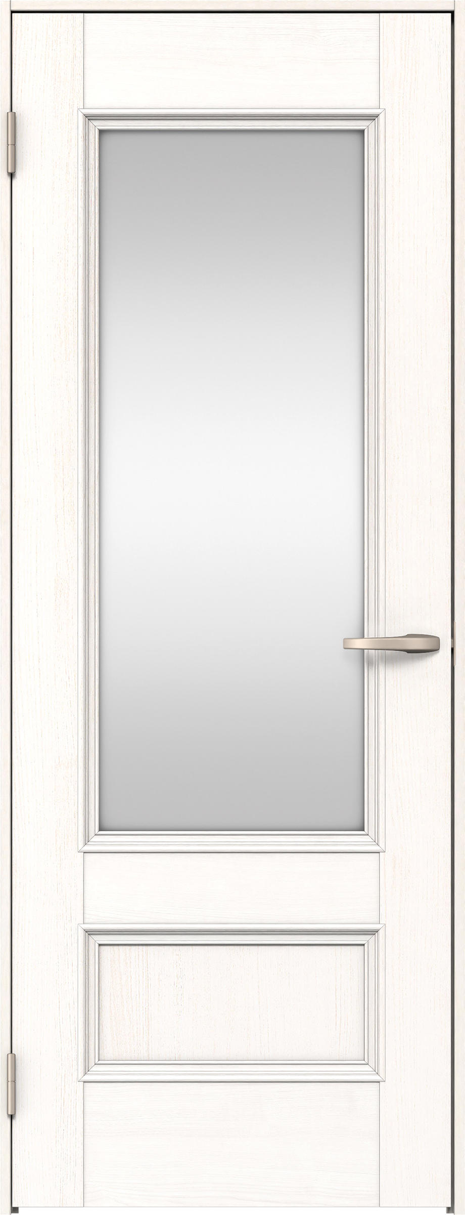 リビングドア　イエリア　片開きドア　扉セット　Ｍ２デザイン　７５５幅　２０００高　〈ネオホワイト柄〉　左開き　空錠　Ｎスタンダード丁番