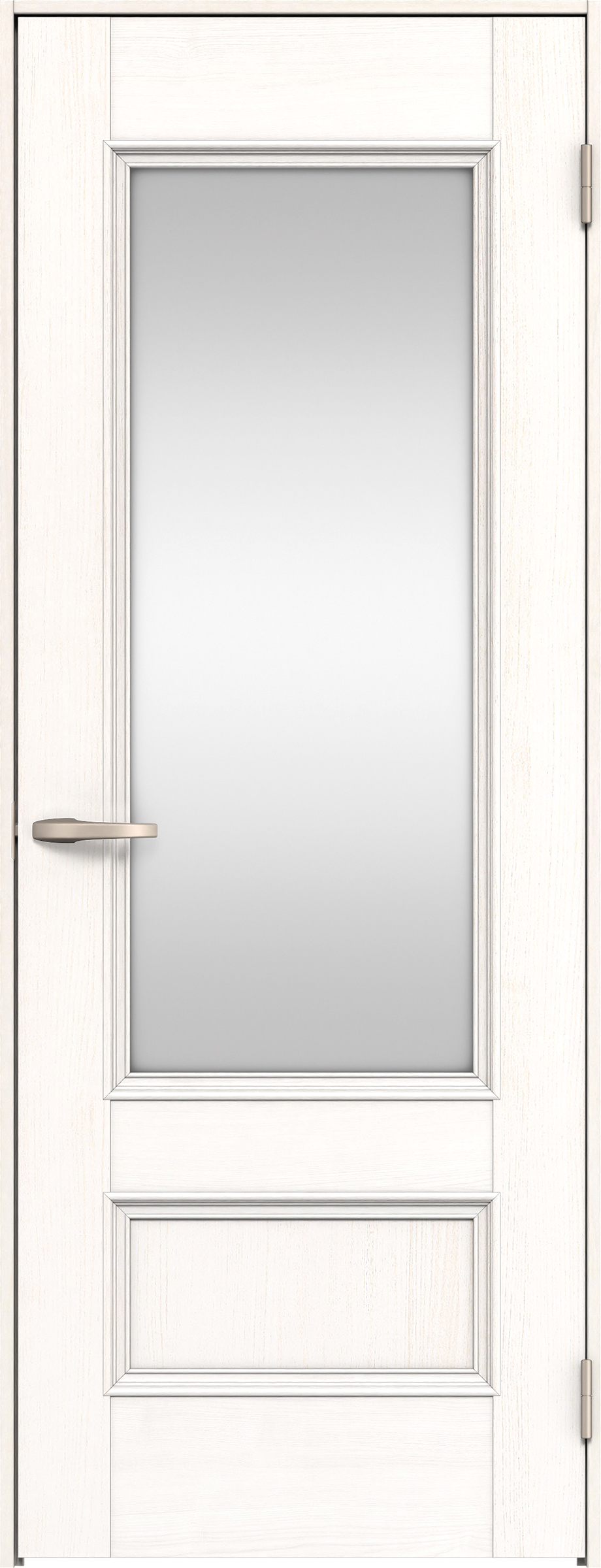 リビングドア　イエリア　片開きドア　扉セット　Ｍ２デザイン　７５５幅　２０００高　〈ネオホワイト柄〉　右開き　空錠　Ｎスタンダード丁番