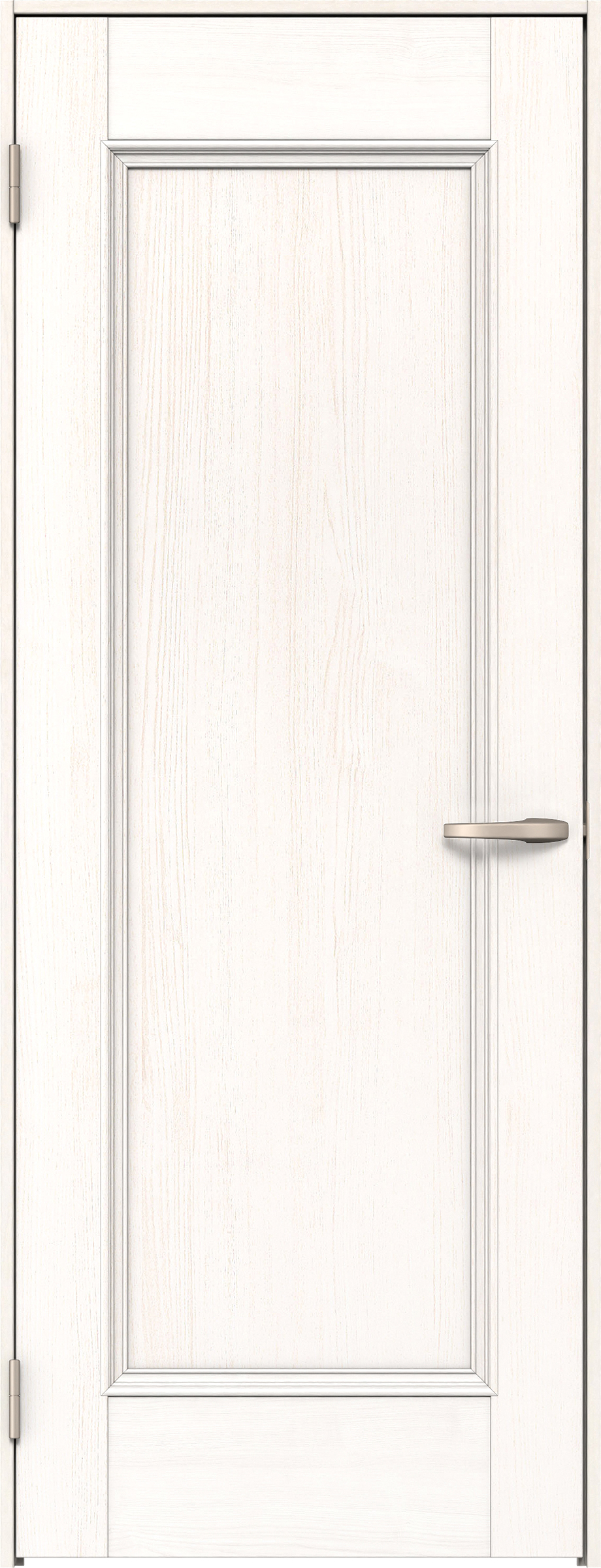 リビングドア　イエリア　片開きドア　扉セット　Ｍ５デザイン　８５０幅　２０００高　〈ネオホワイト柄〉　左開き　空錠　Ｎスタンダード丁番