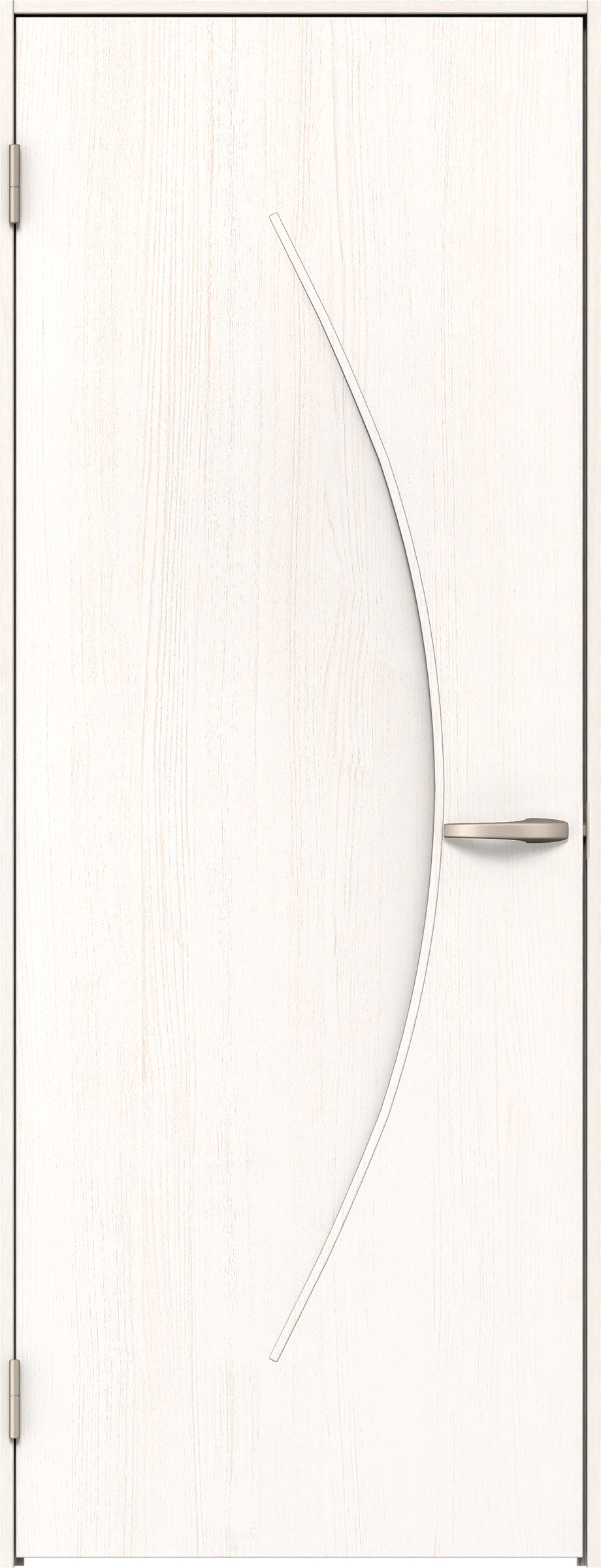 リビングドア　イエリア　片開きドア　扉セット　Ｓ７デザイン　８２５幅　２０００高　〈ネオホワイト柄〉　左開き　空錠　Ｎスタンダード丁番