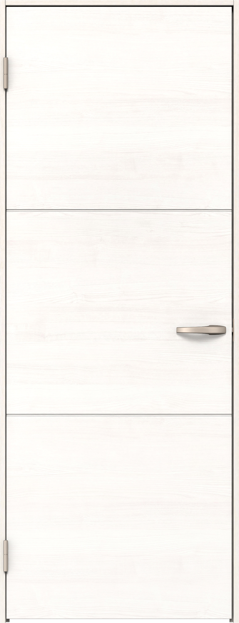 リビングドア　イエリア　片開きドア　扉セット　Ｕ４デザイン　８５０幅　２０００高　〈ネオホワイト柄〉　左開き　空錠　Ｎスタンダード丁番