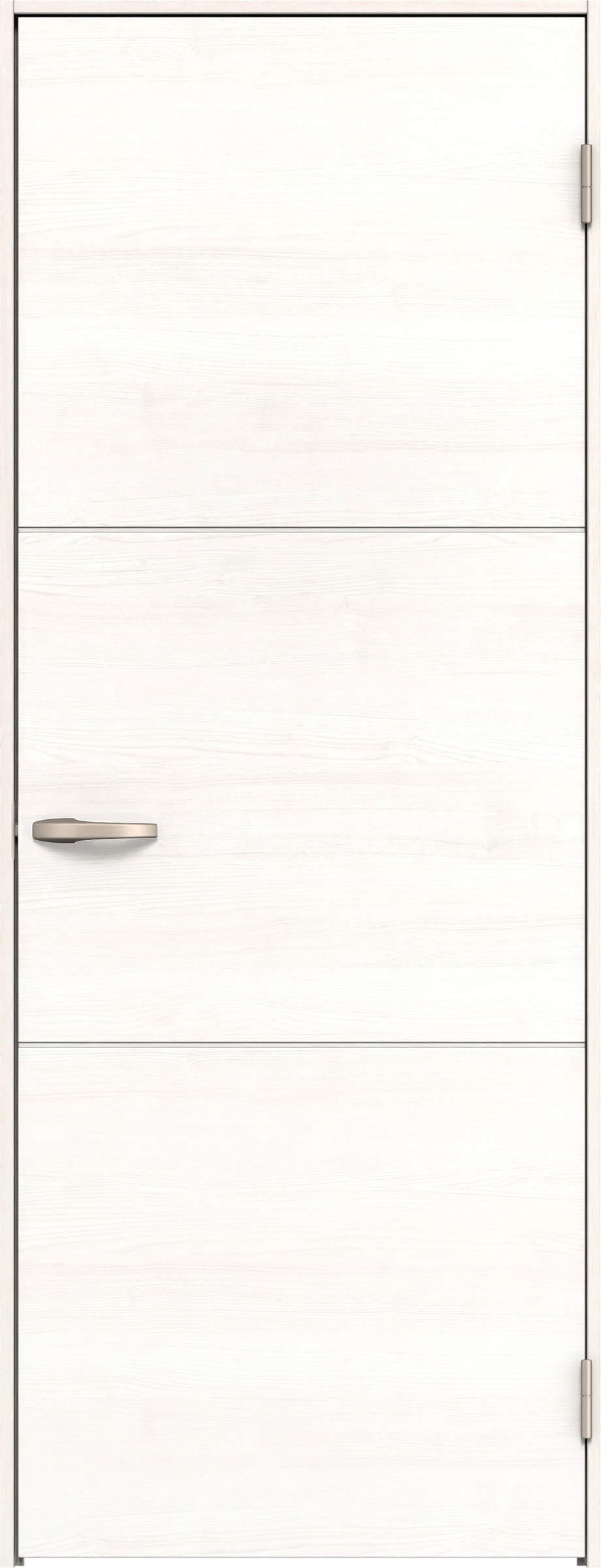 リビングドア　イエリア　片開きドア　扉セット　Ｕ４デザイン　８５０幅　２０００高　〈ネオホワイト柄〉　右開き　空錠　Ｎスタンダード丁番