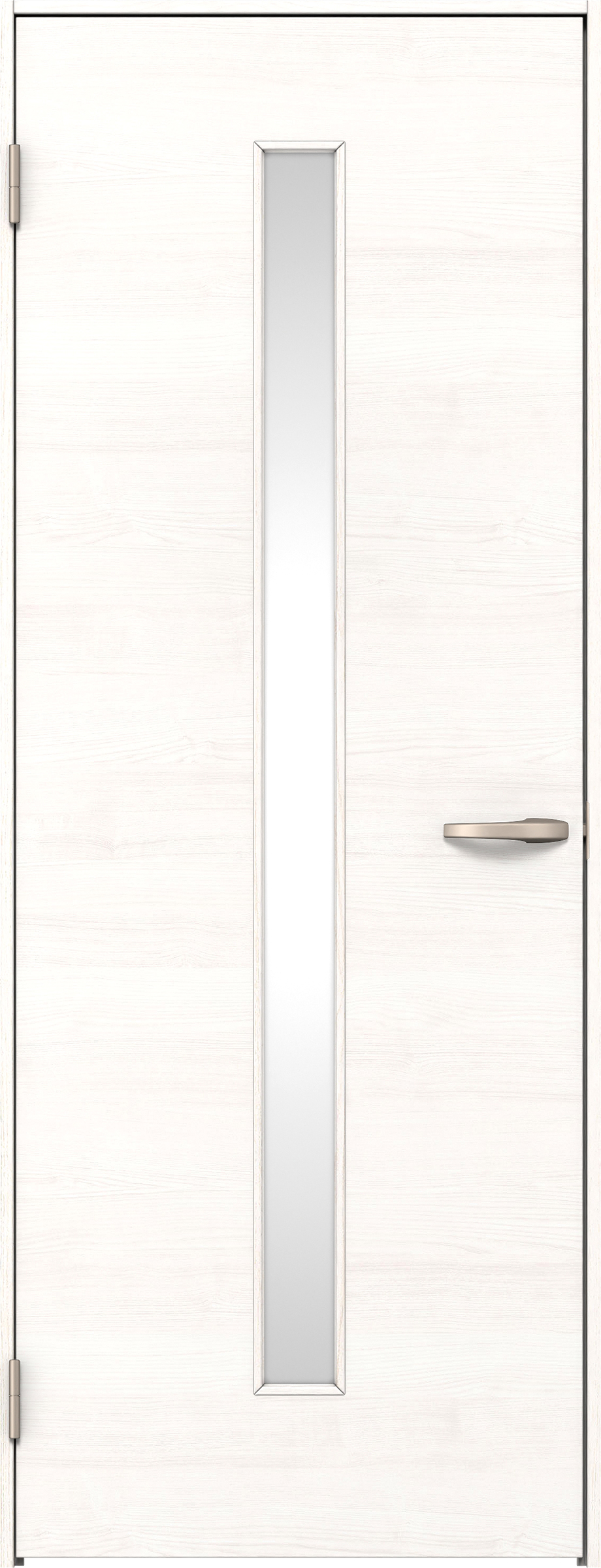 リビングドア　イエリア　片開きドア　扉セット　Ｕ８デザイン　７３５幅　２０００高　〈ネオホワイト柄〉　左開き　空錠　Ｎスタンダード丁番