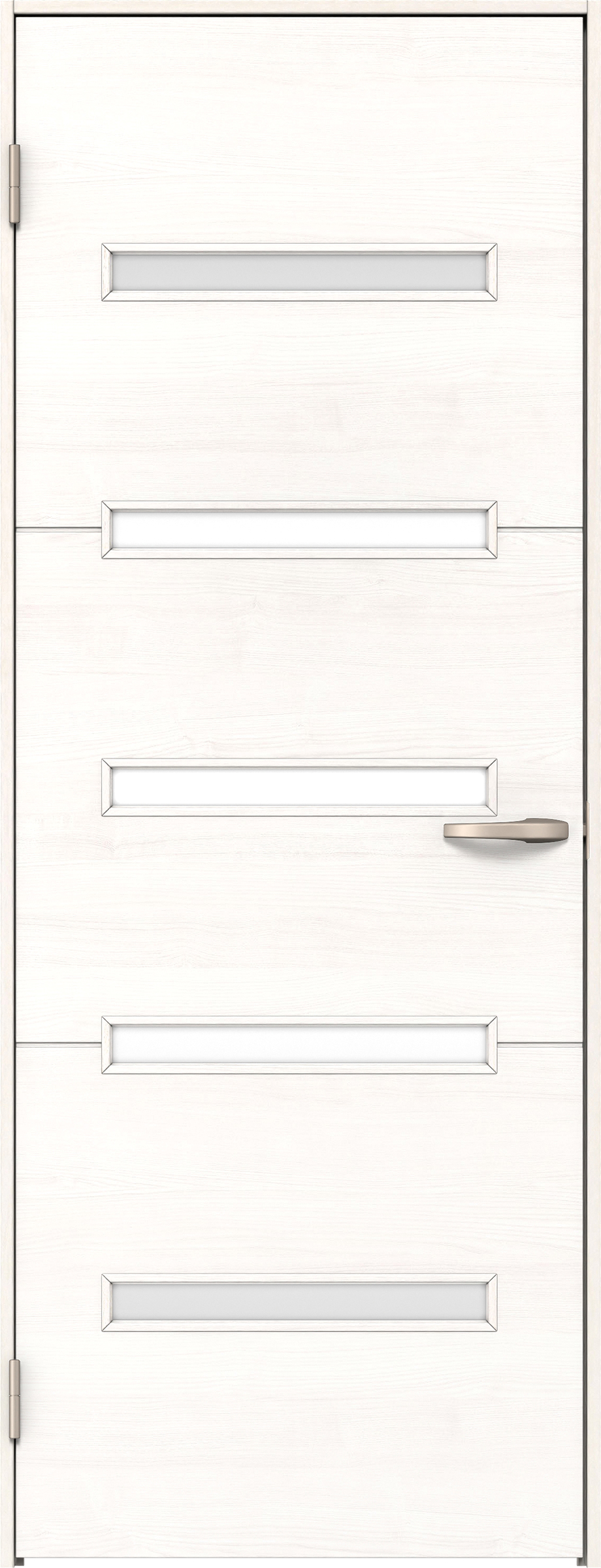 リビングドア　イエリア　片開きドア　扉セット　Ｙ４デザイン　８５０幅　２０００高　〈ネオホワイト柄〉　左開き　空錠　Ｎスタンダード丁番